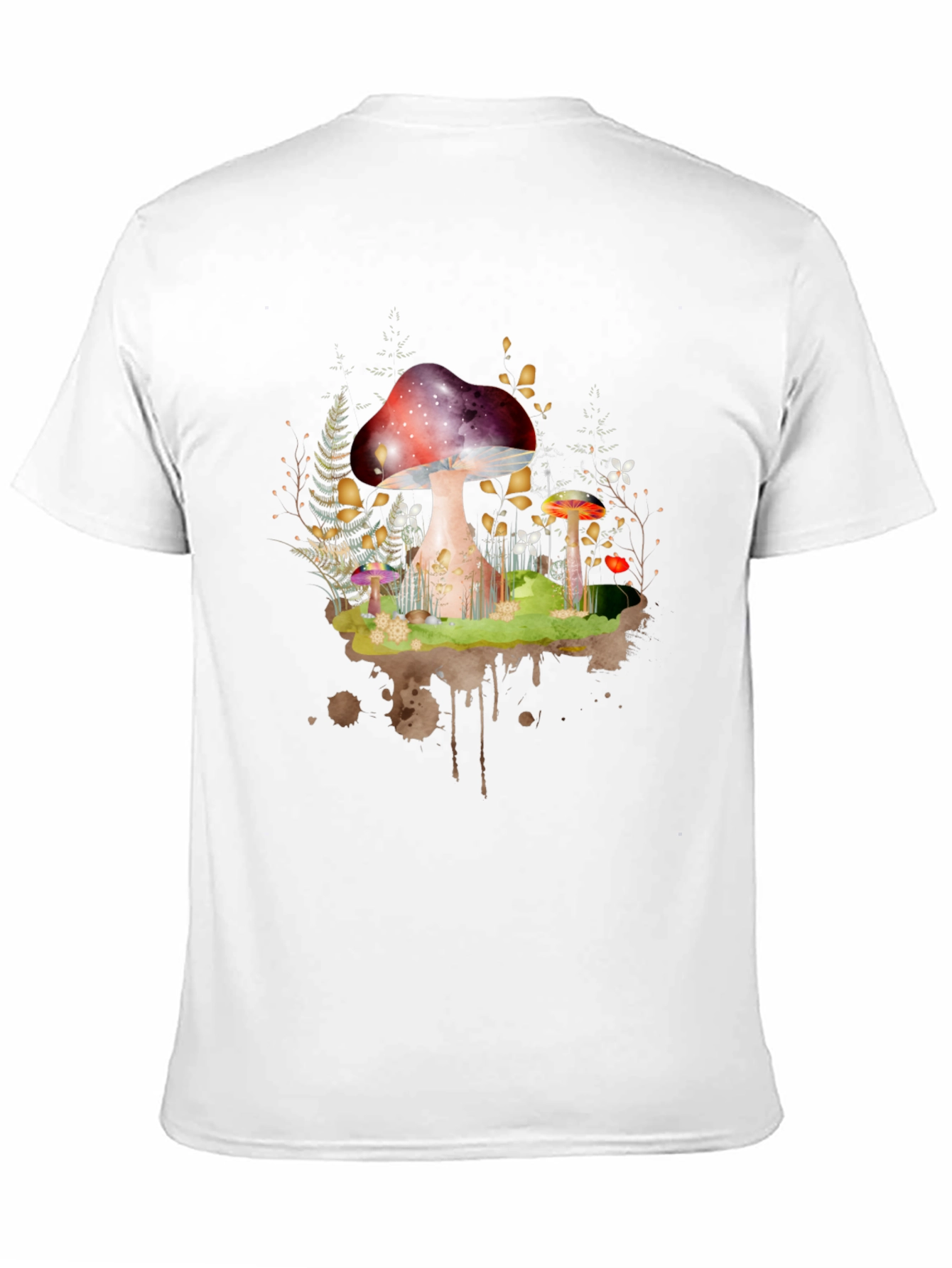 Black Mushroom Forest Graphic Tee - Unisex view 11