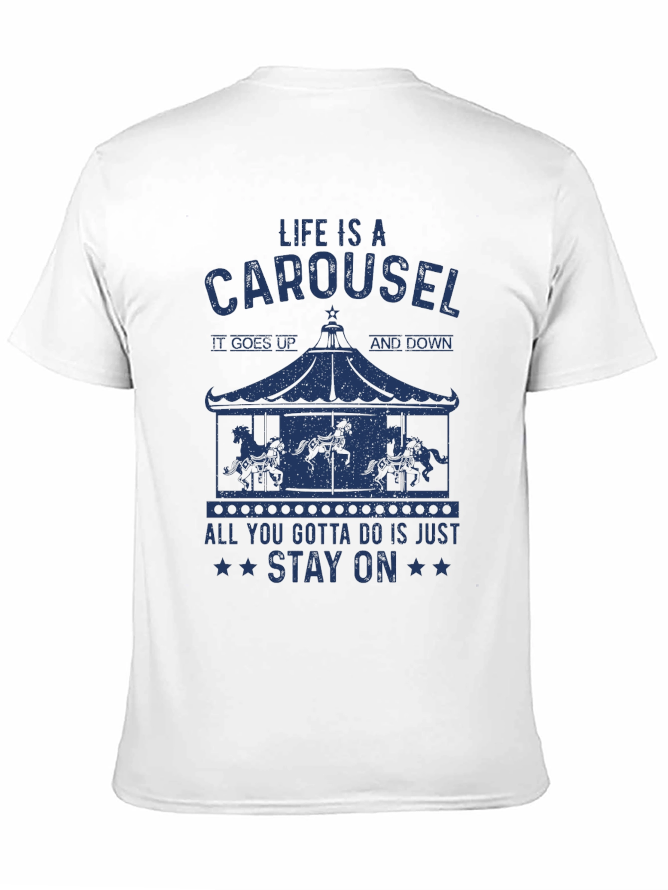 Black Carousel Graphic Tee - Life's a Ride T-Shirt view 11
