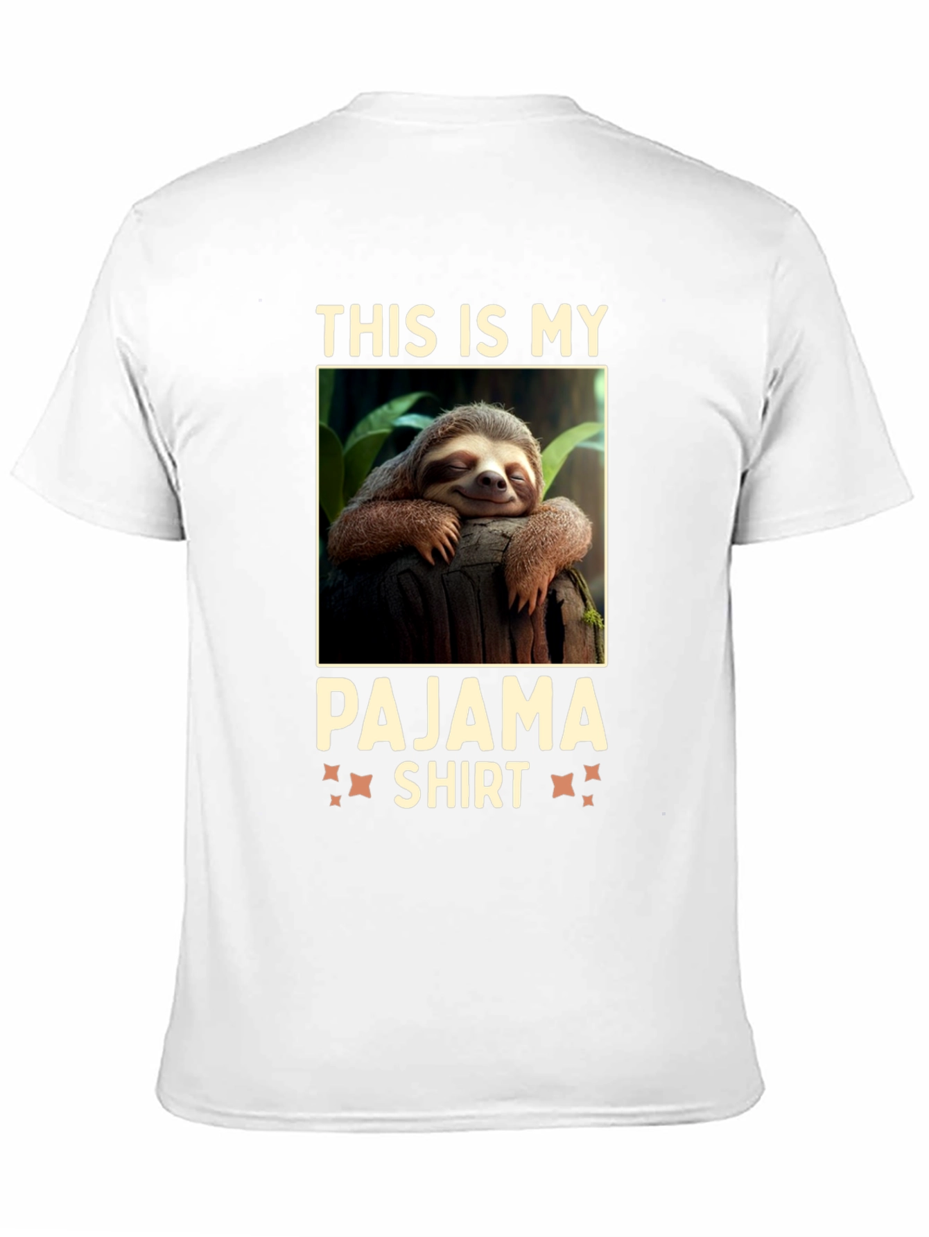 Black Sloth Pajama T-Shirt - Funny Sleep Tee view 11