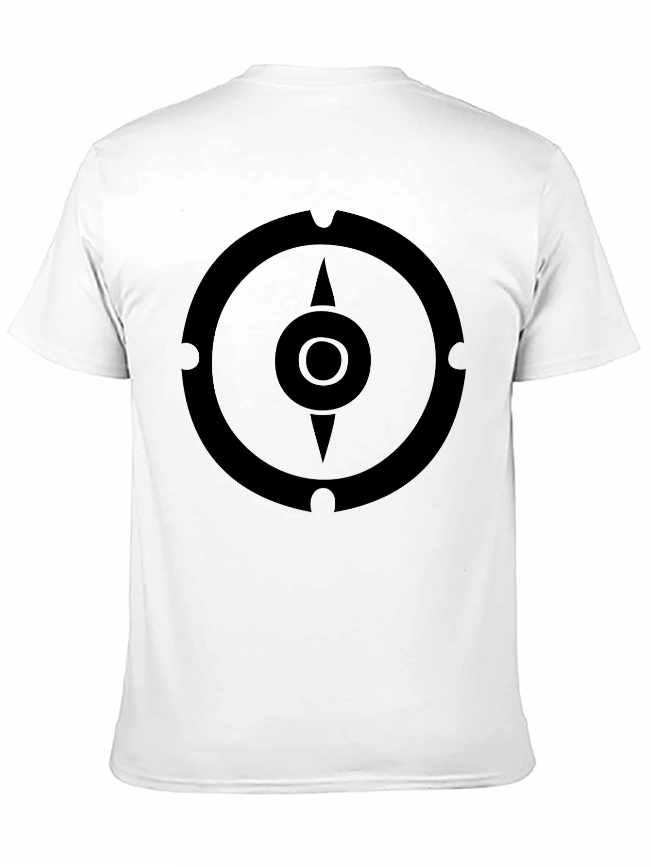 Black Geometric Compass Black T-Shirt view 11