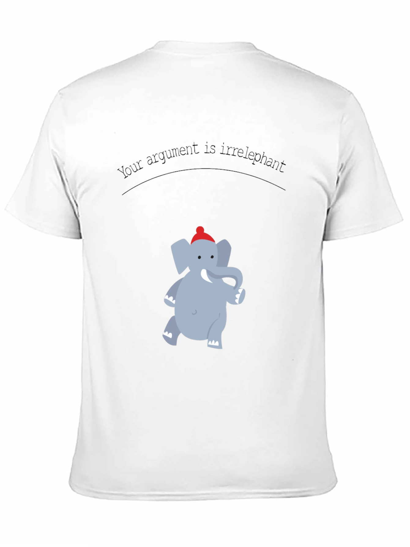 Black Irrelephant Graphic T-Shirt - Funny Argument Tee view 11