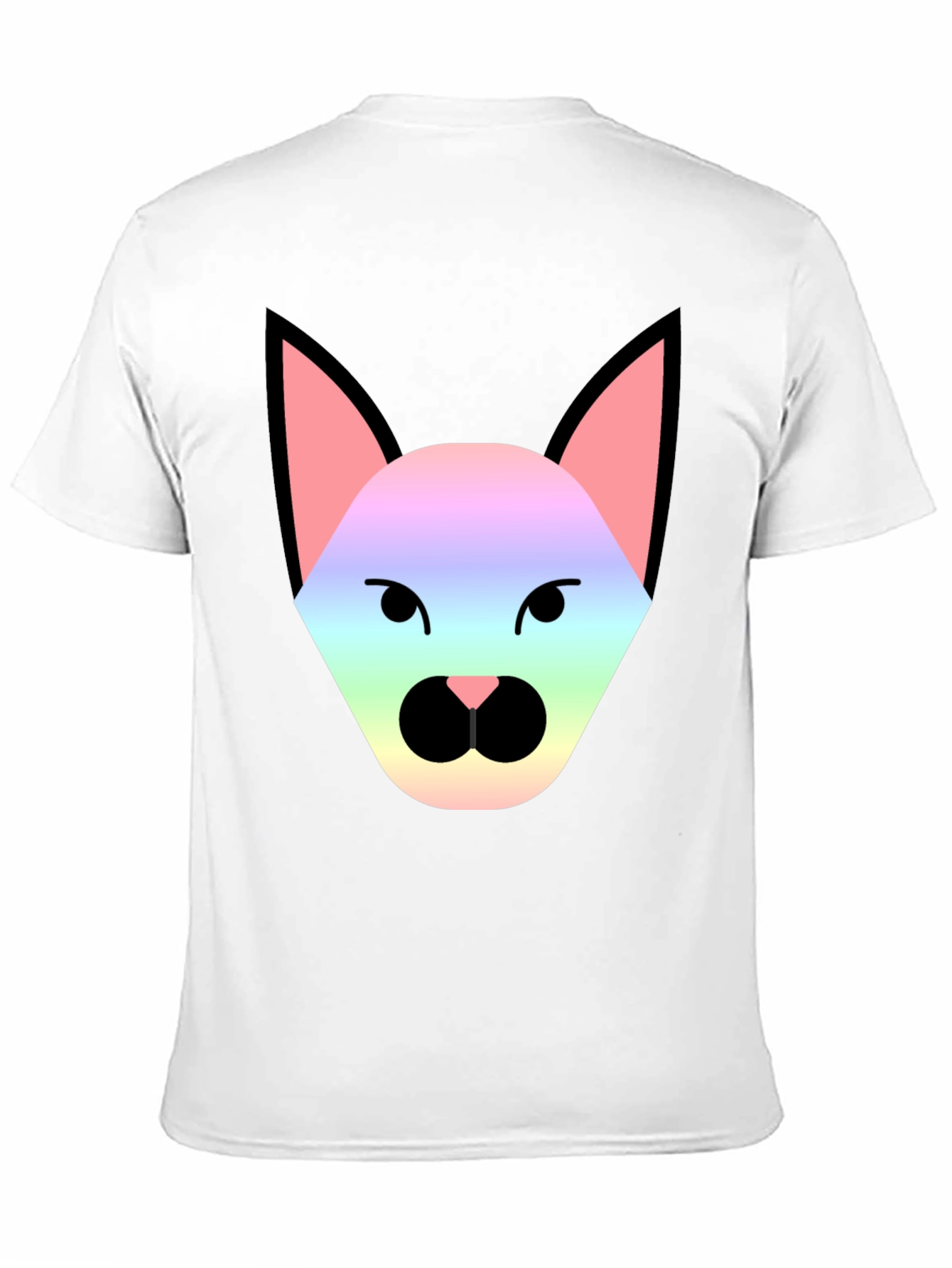 Black Rainbow Cat Graphic Tee - Unisex Black T-Shirt view 11