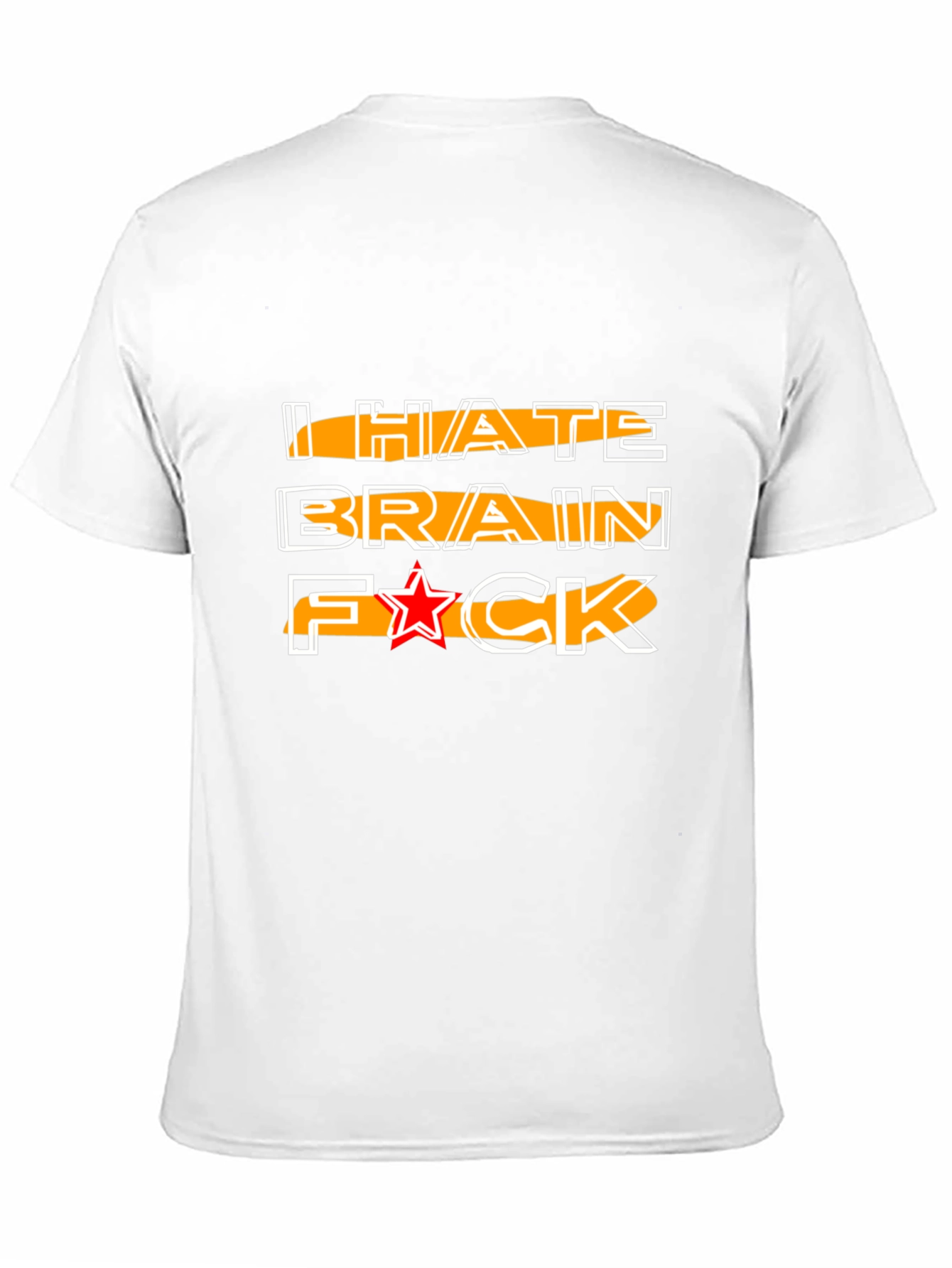 Black I HATE BRAIN Funny Graphic Tee view 11