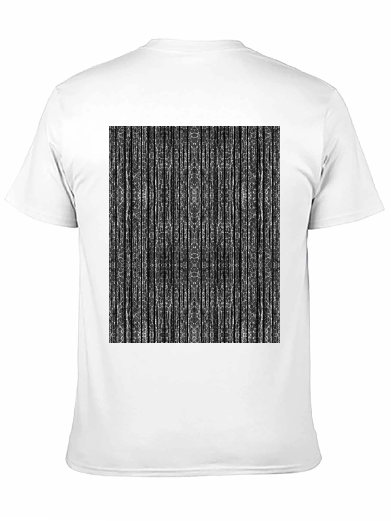 Black Abstract Striped Print Black T-Shirt view 11