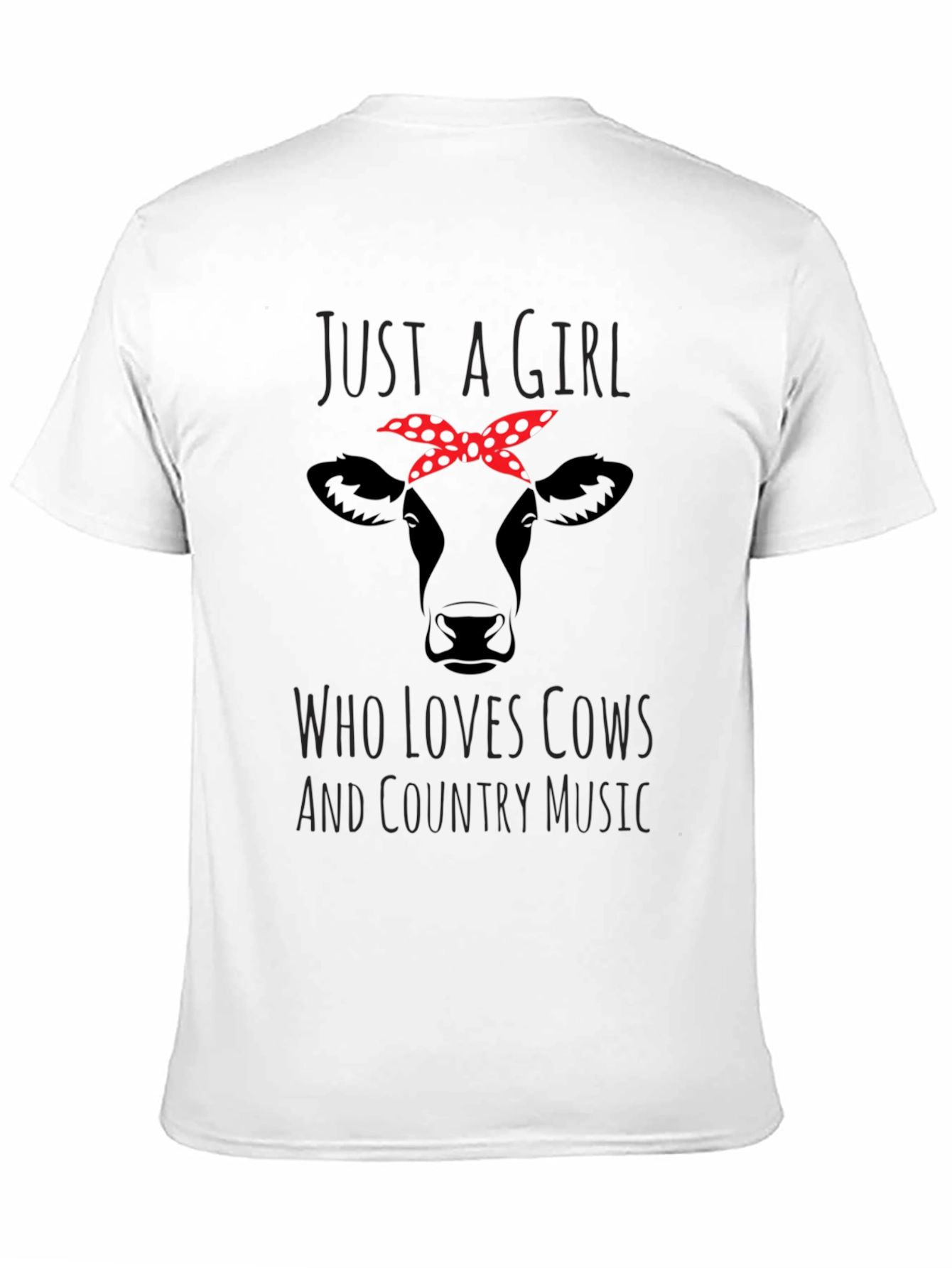 Black Just a Girl Who Loves Cows T-Shirt view 11