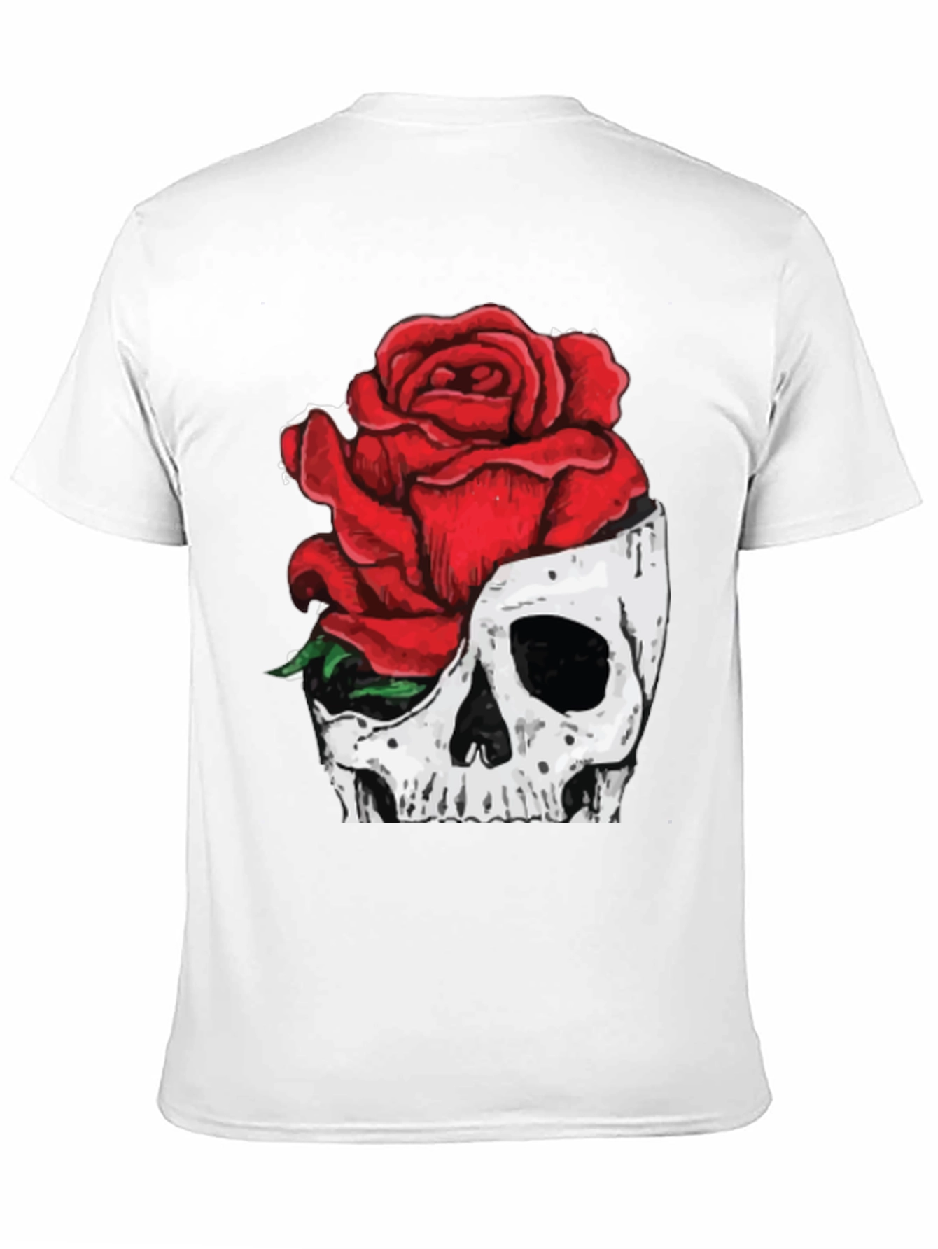 Black Skull & Rose Graphic Tee - Black view 11