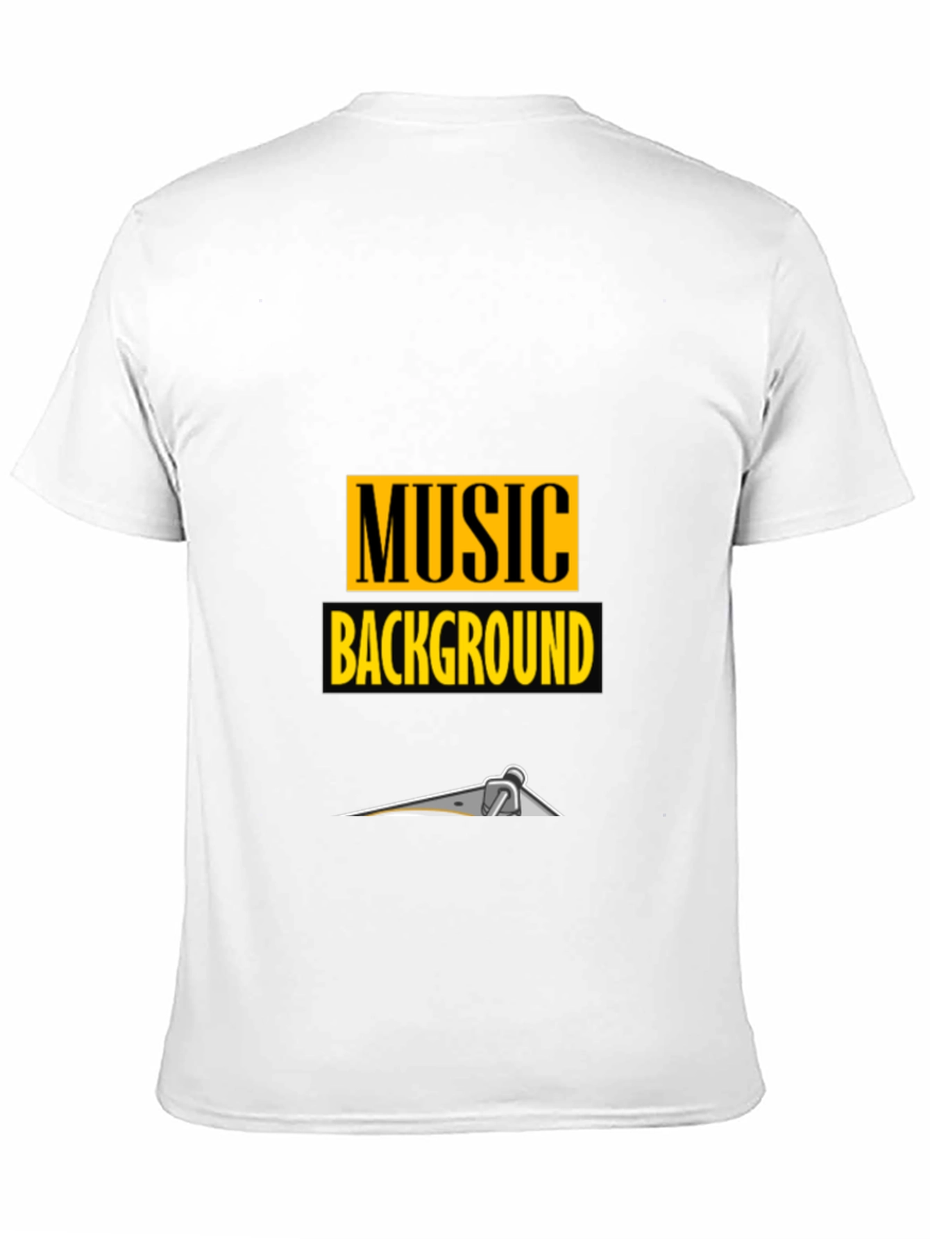 Black Music Background Graphic Tee - Black view 11