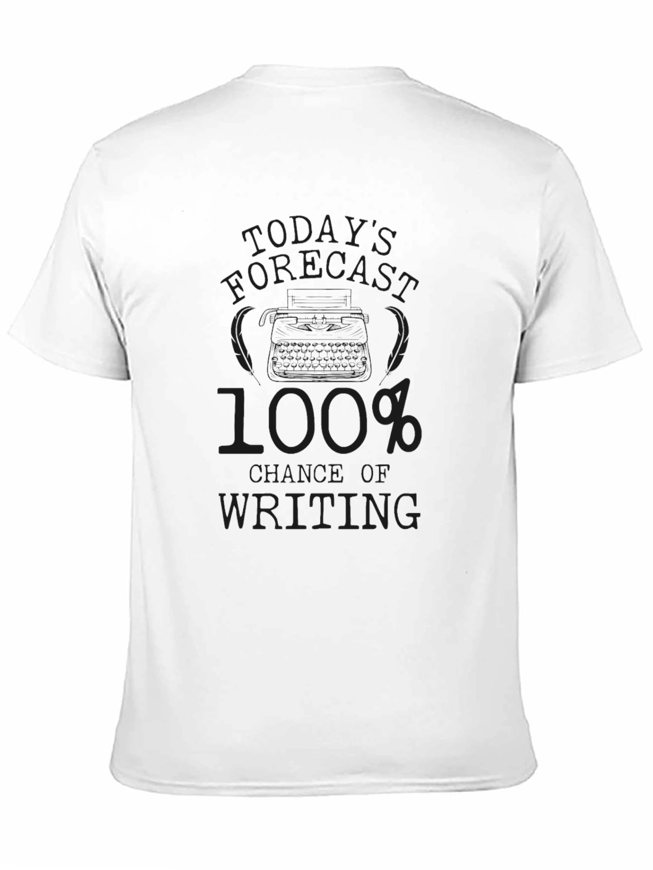 Black 100% Chance of Writing Black T-Shirt view 11