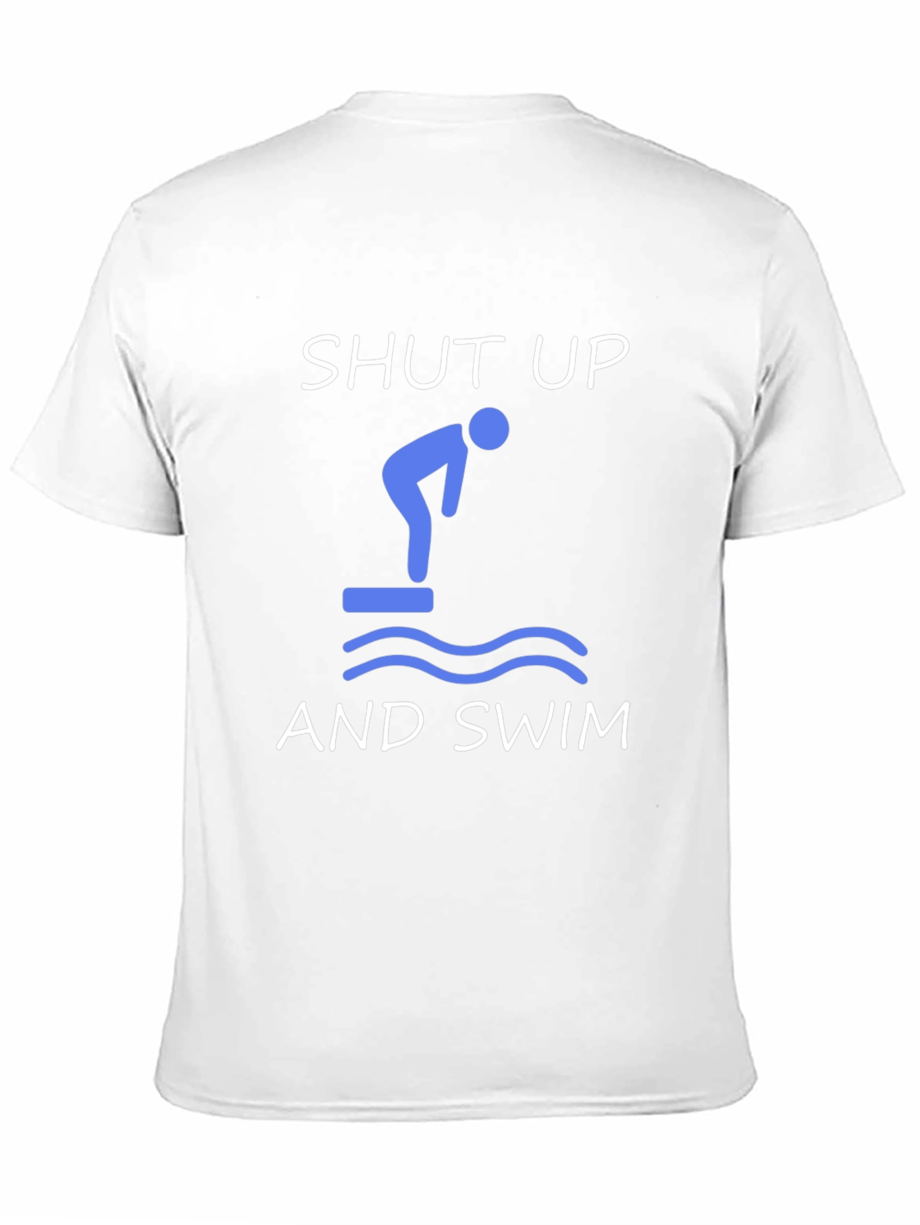 Black Shut Up and Swim T-Shirt - Funny Swimmer Tee view 11