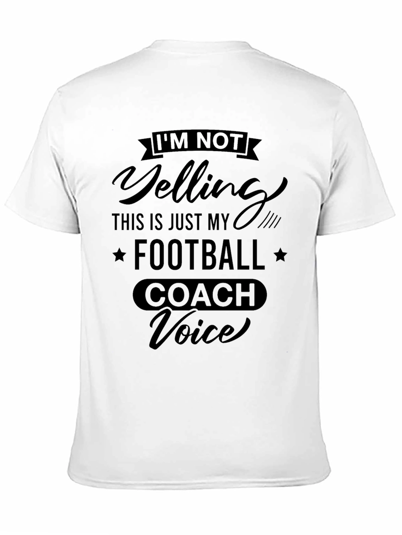 Black Funny Football Coach Voice T-Shirt view 11