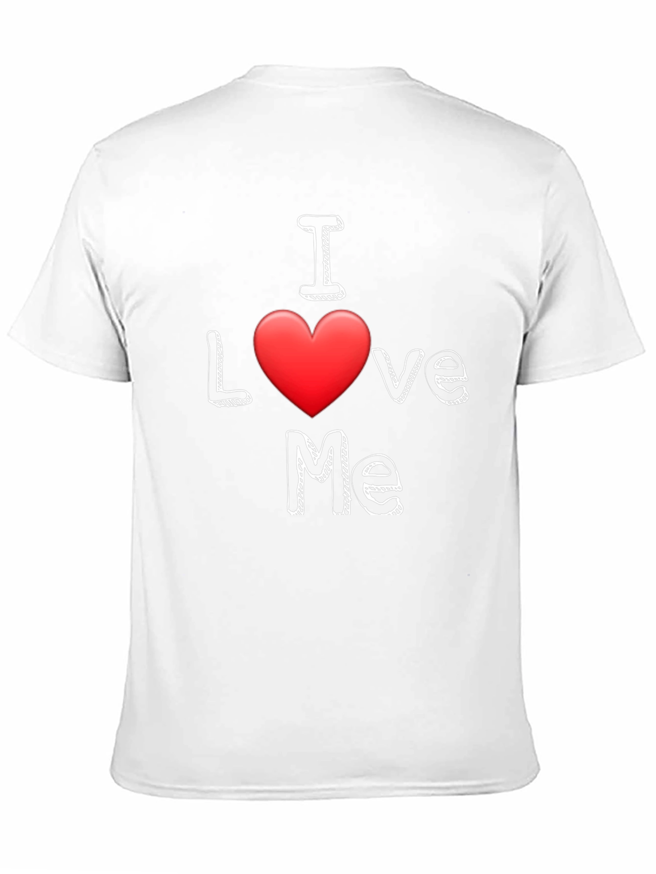 Black I Love Me T-Shirt - Black Cotton Casual Wear view 11