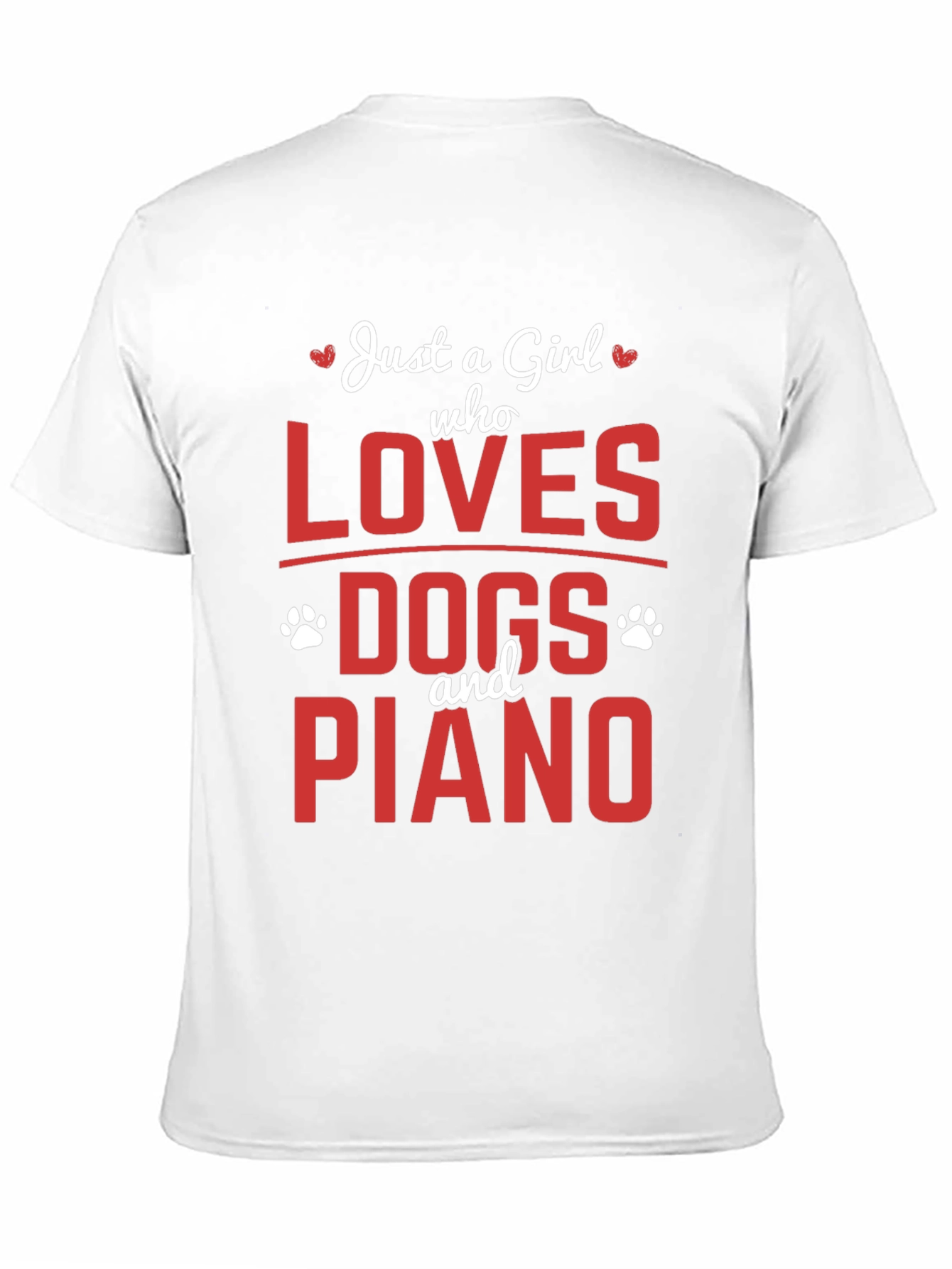 Black Girl Loves Dogs and Piano Black T-Shirt view 11