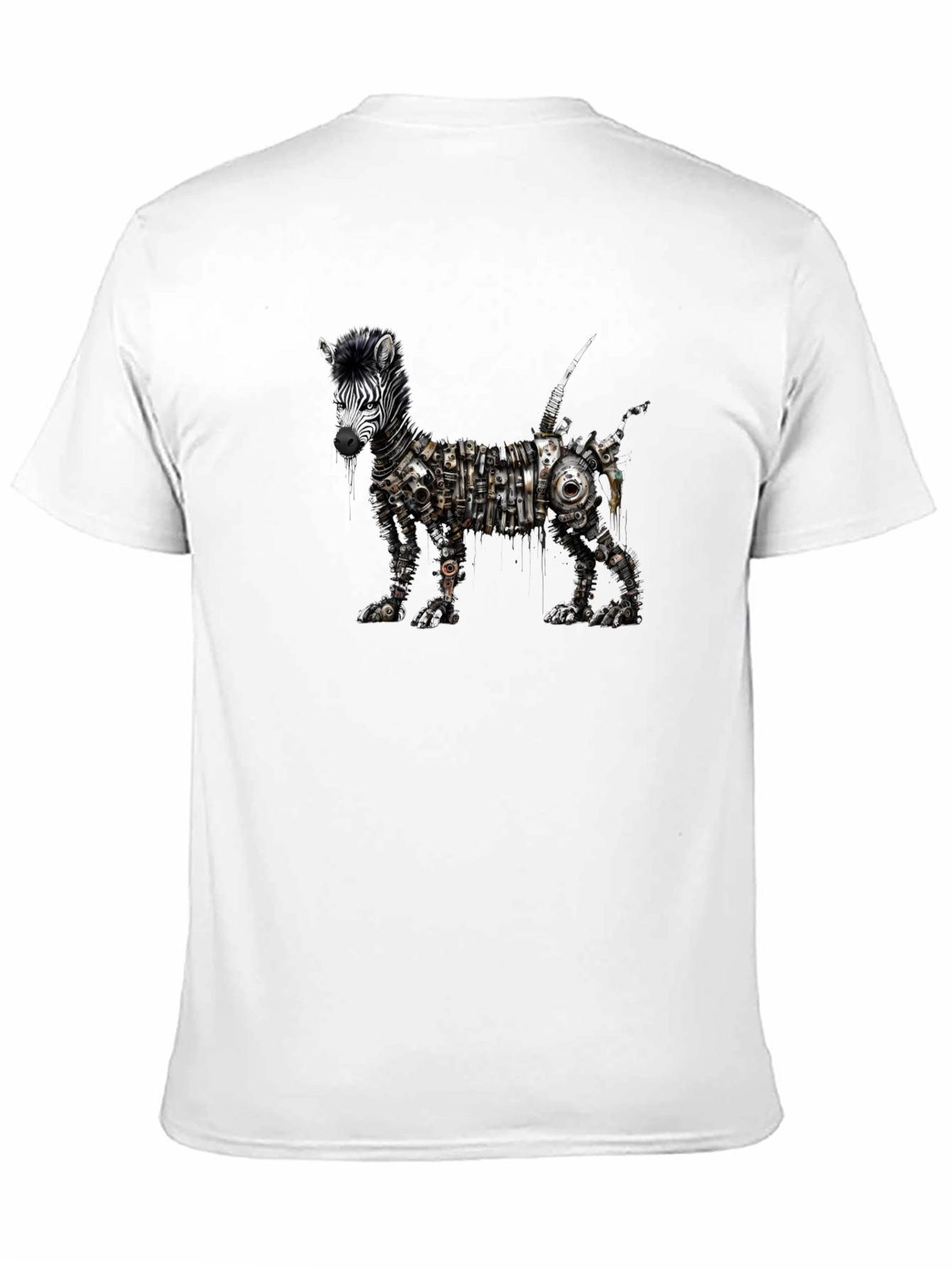 Black Steampunk Zebra Black T-Shirt view 11