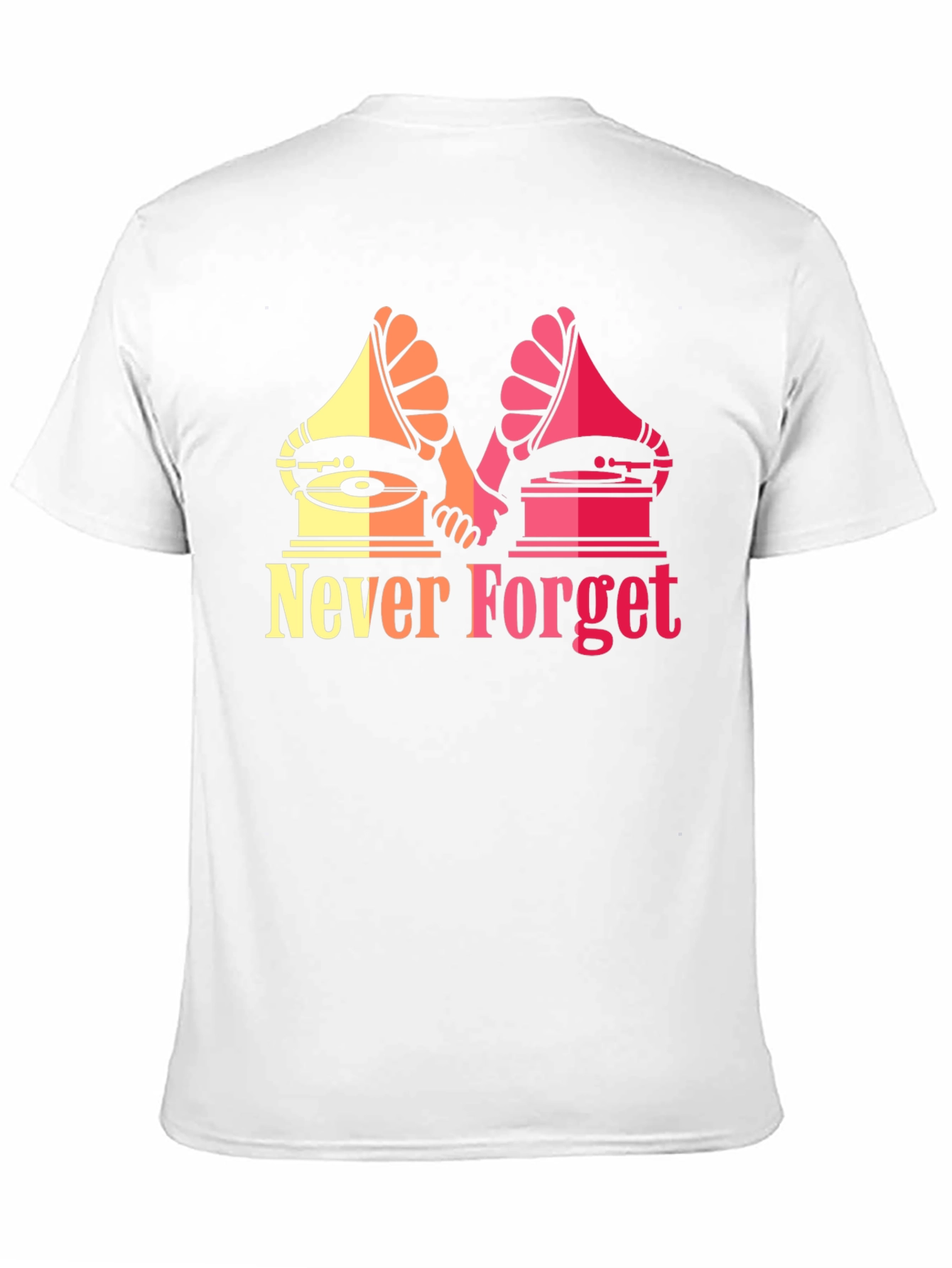 Black Retro Music Never Forget Graphic T-Shirt view 11