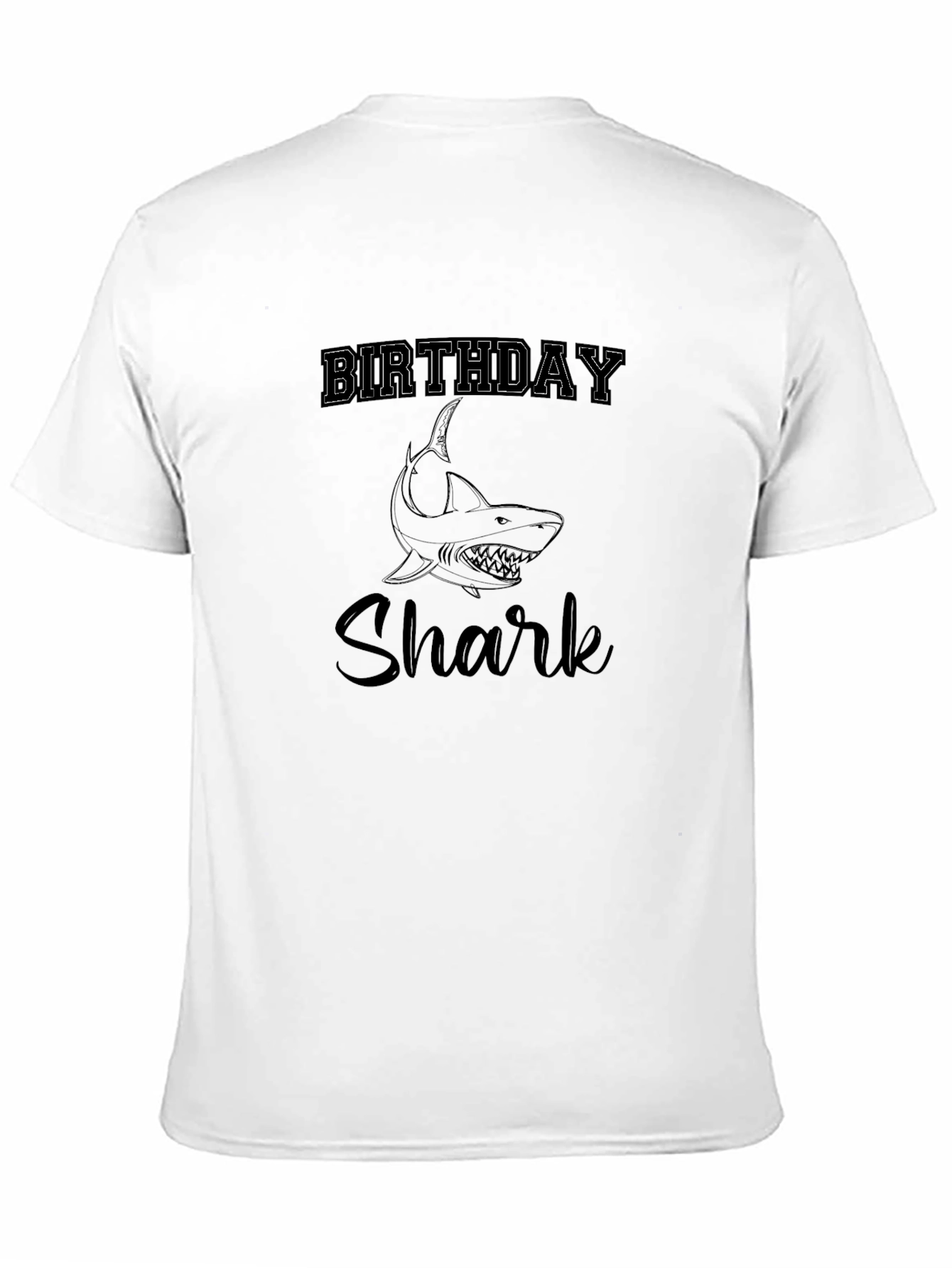 Black Birthday Shark Graphic Tee view 11