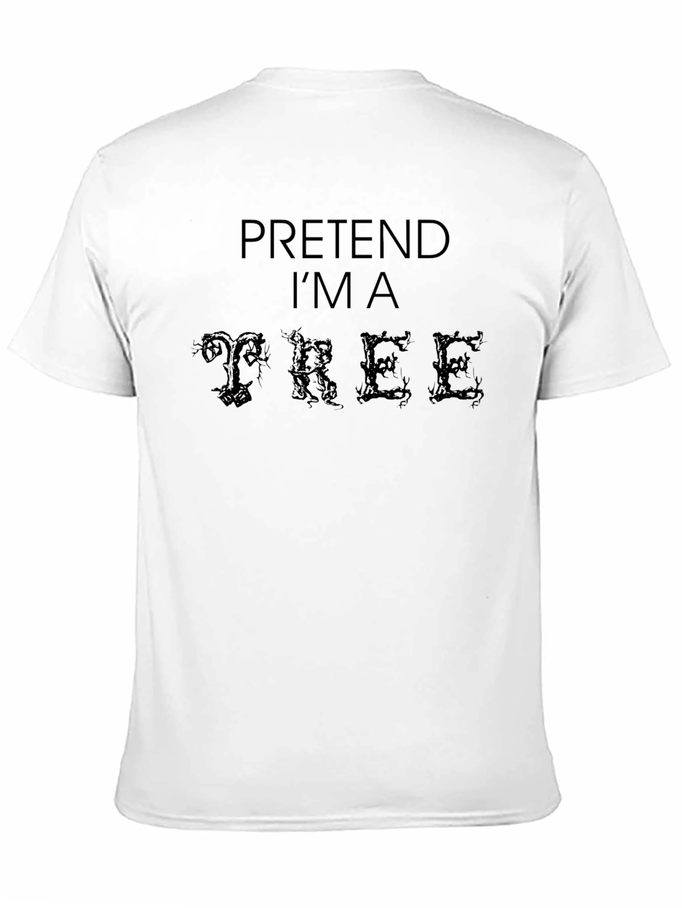 Black Pretend I'm a Tree Novelty Graphic Tee view 11