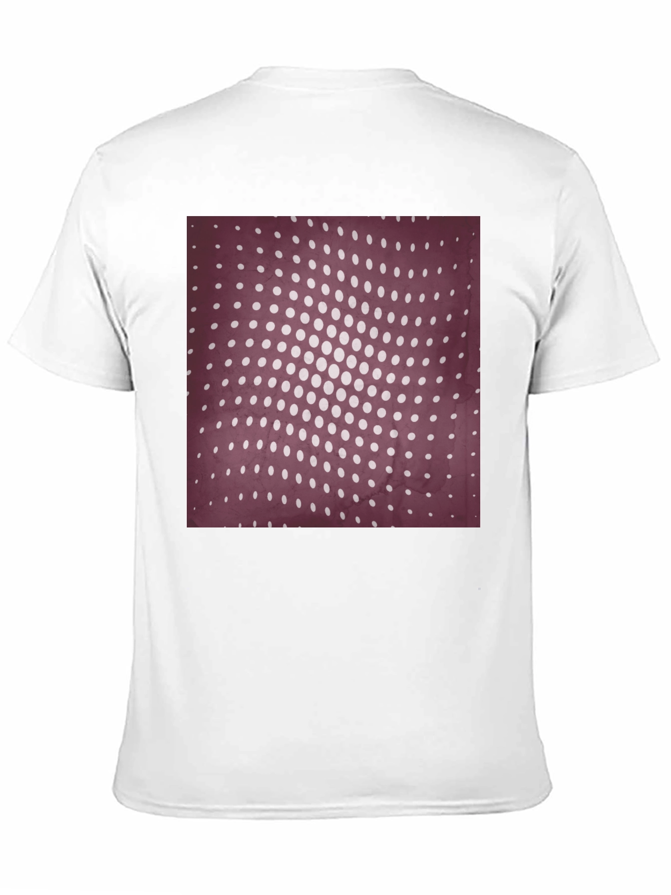 Black Retro Dot Pattern Black T-Shirt view 11