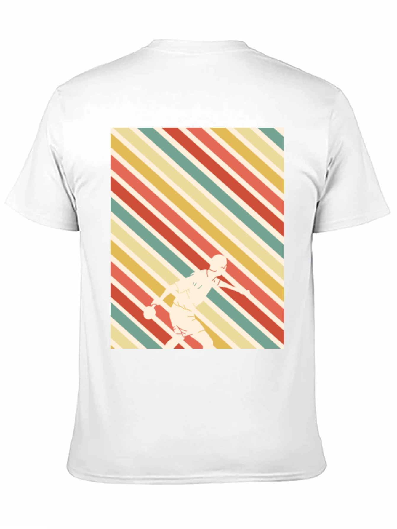 Black Retro Sports Tee - Striped Player Graphic view 11