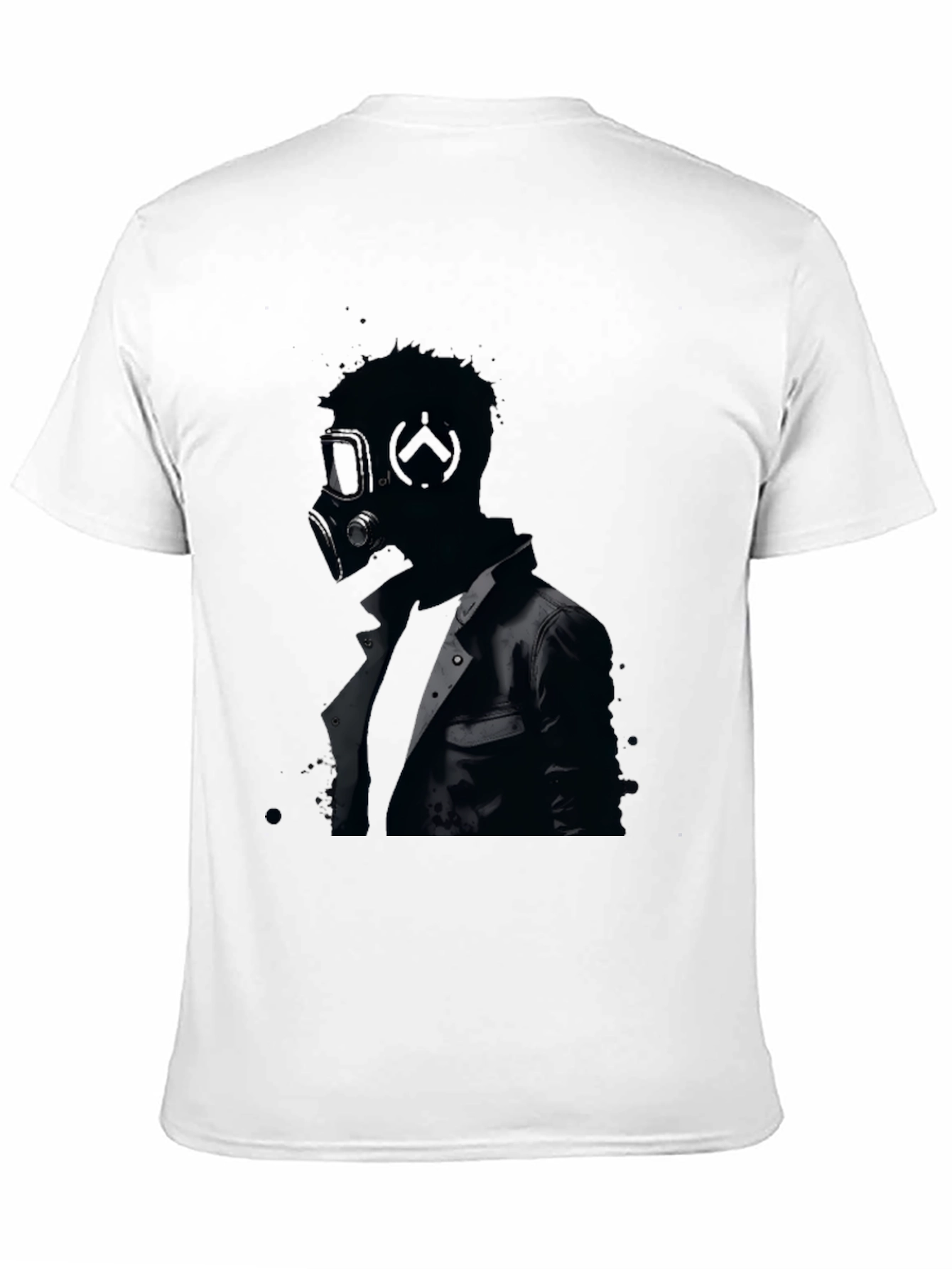 Black Gas Mask Graphic Tee - Men's Black T-Shirt view 11