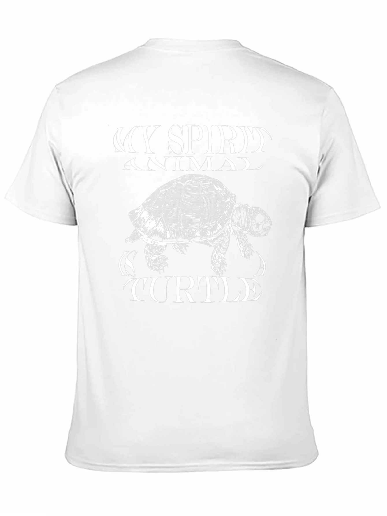 Black My Spirit Animal Turtle Graphic Tee - Black Cotton T-Shirt view 11