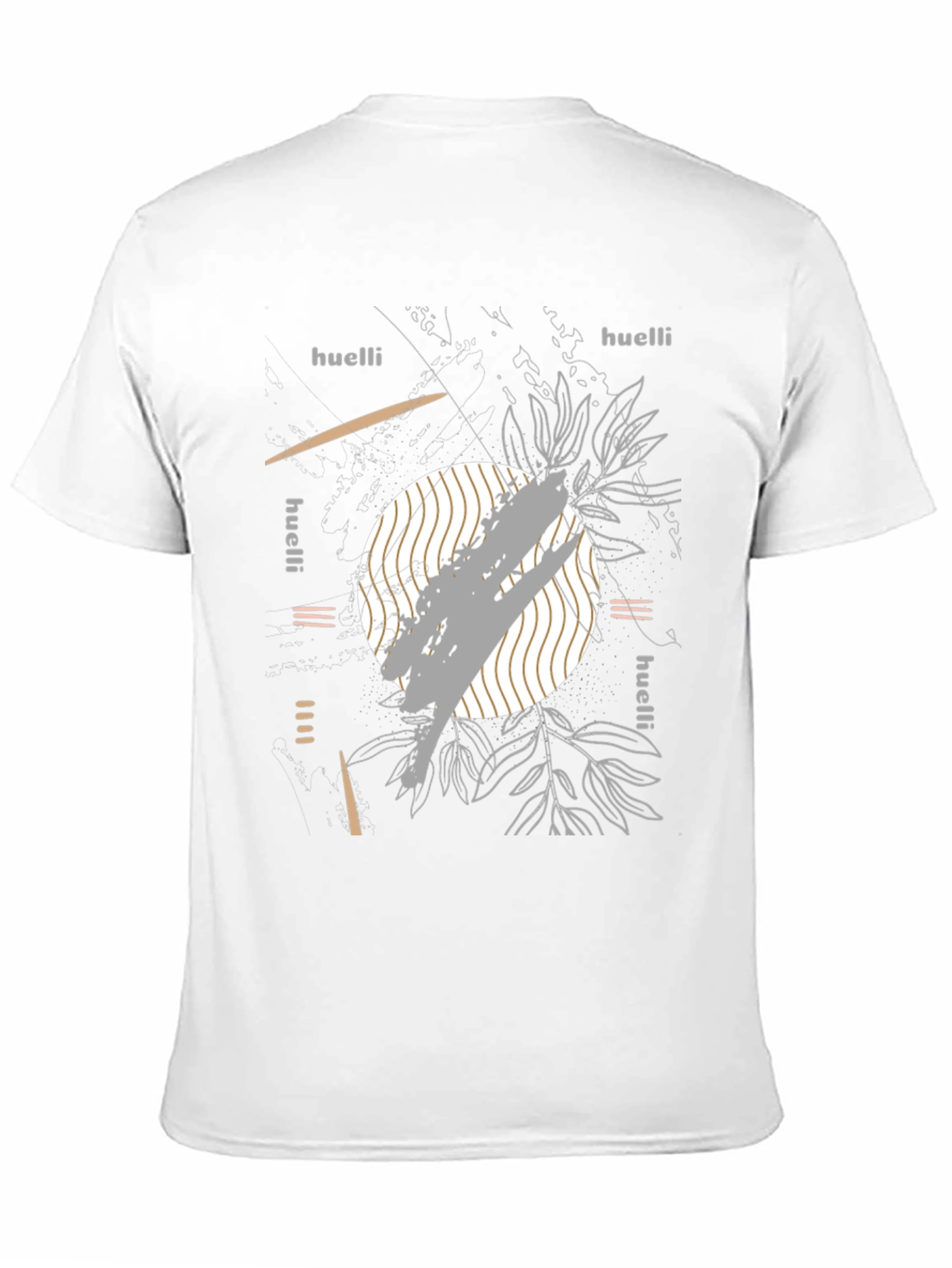 Black Abstract Graphic Tee - Modern Art T-Shirt view 11