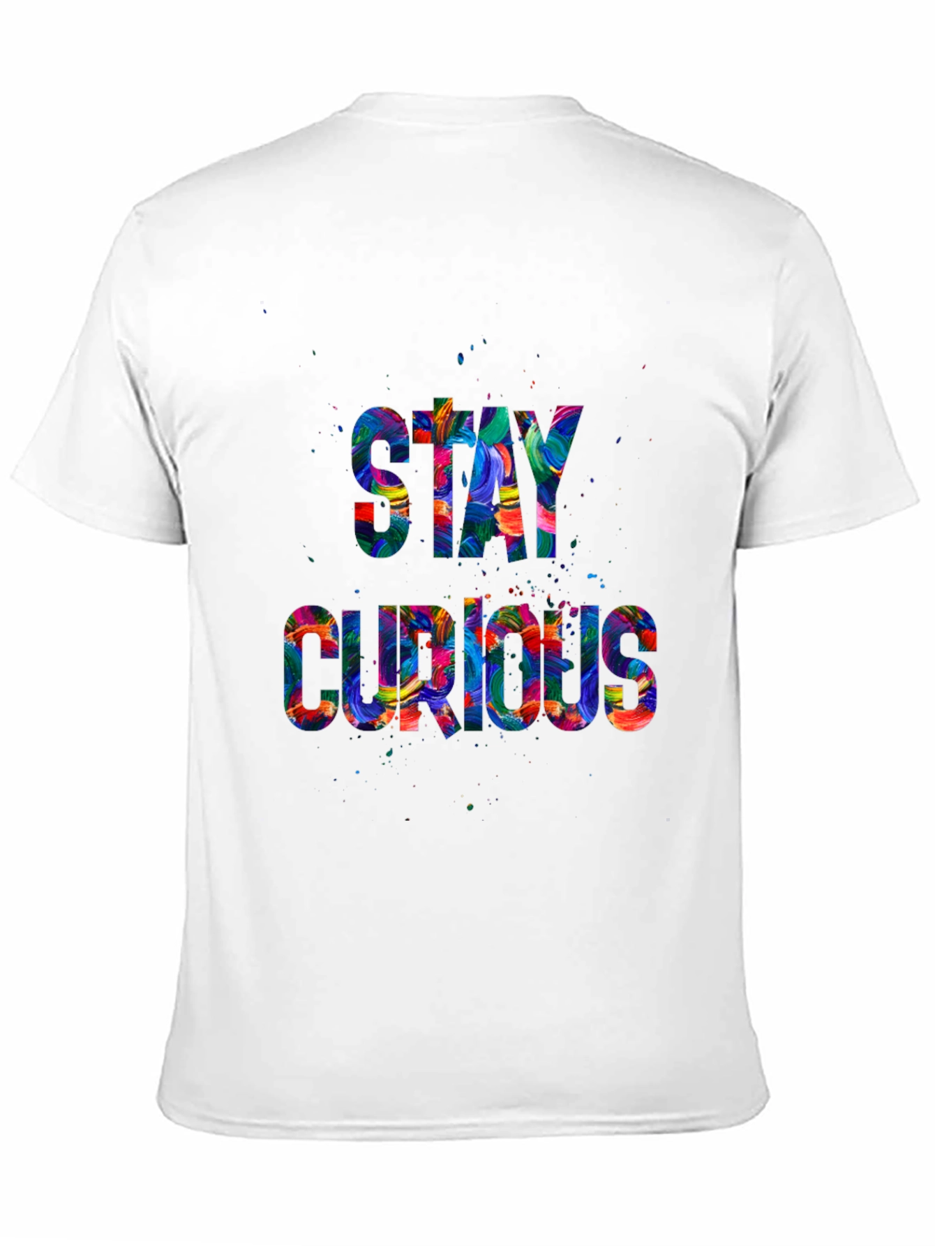 Black Stay Curious Graphic T-Shirt - Vibrant Design view 11