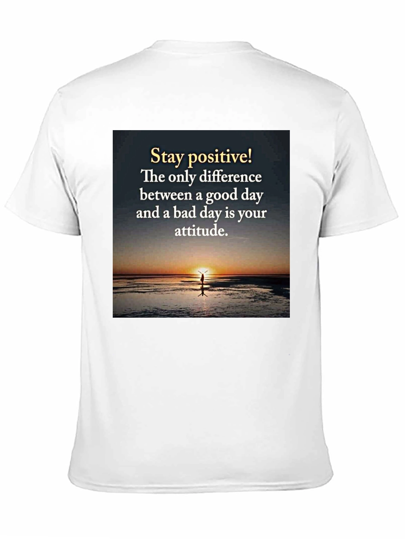 Black Stay Positive Graphic Tee - Inspirational T-Shirt view 11