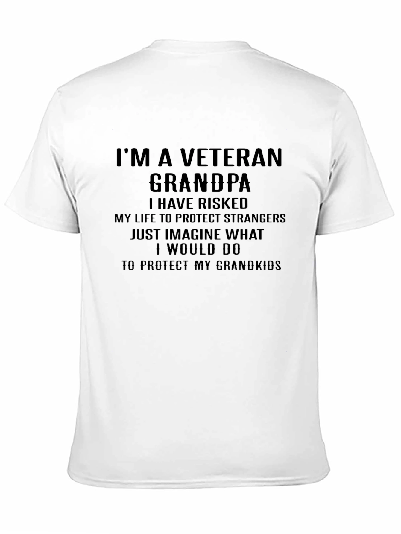 Black Veteran Grandpa T-Shirt - Protective Grandfather view 11
