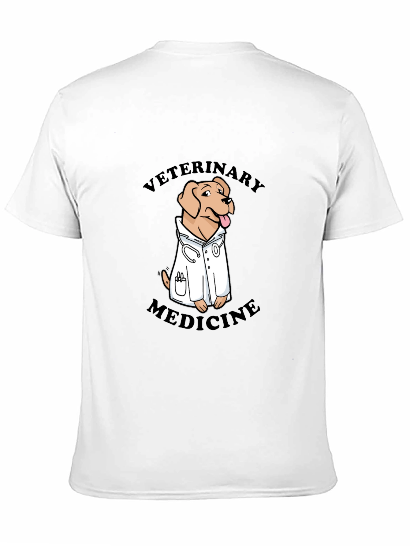 Black Veterinary Medicine Dog T-Shirt - Black Cotton Blend view 11