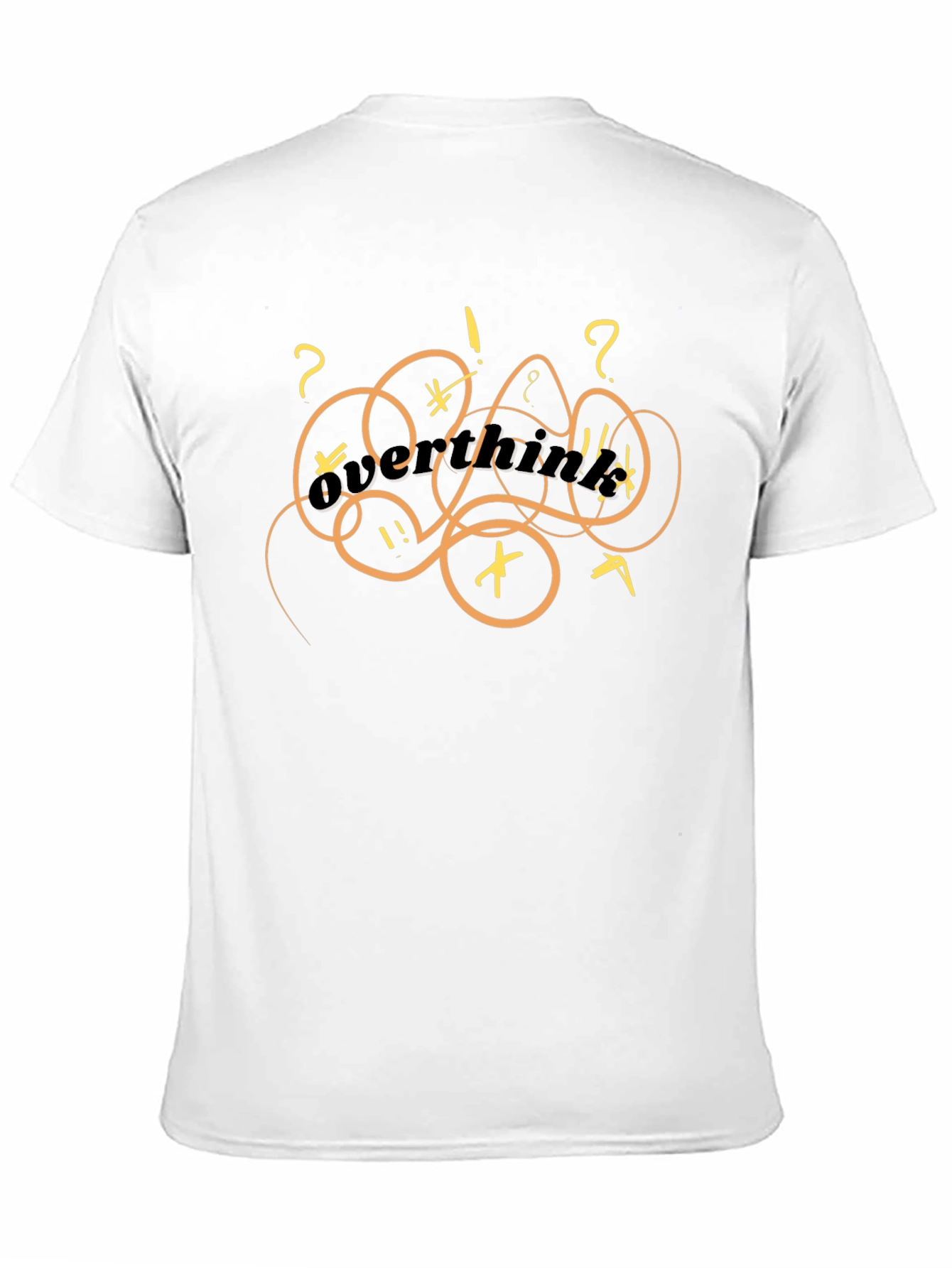 Black Overthinker Graphic Tee - Black Unisex T-Shirt view 11