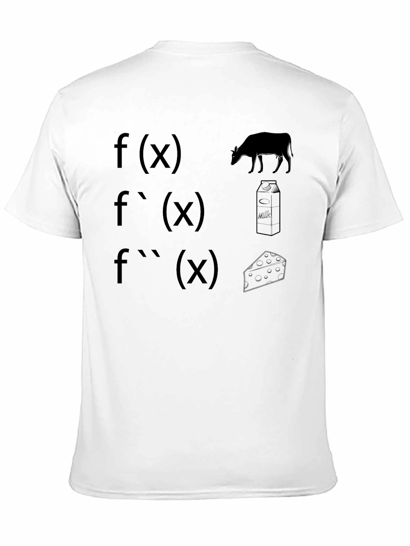 Black Math & Dairy Humor T-Shirt: Derivative Fun! view 11