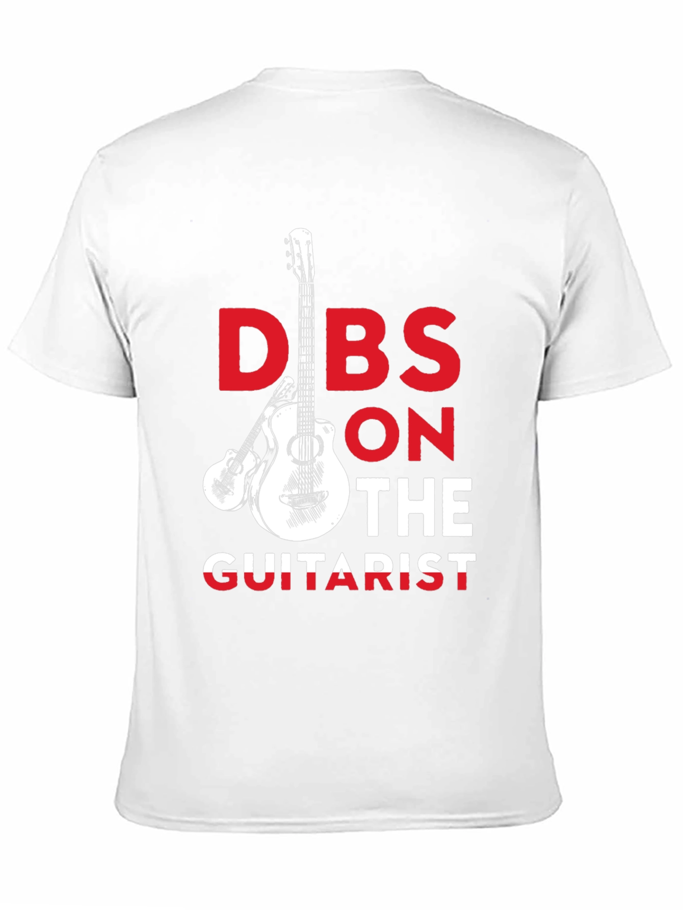 Black Dibs on the Guitarist Graphic Tee - Music Lover T-Shirt view 11