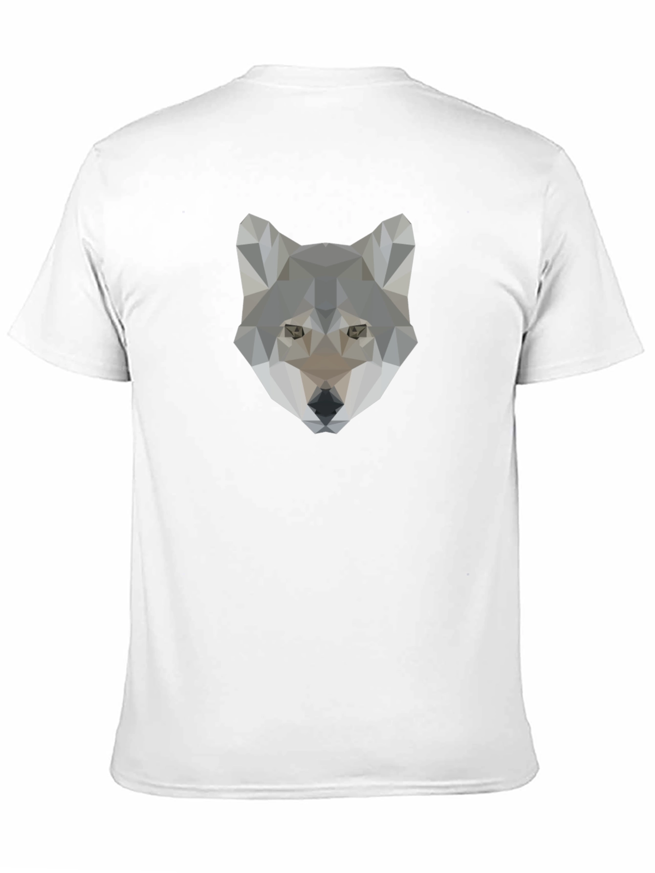 Black Geometric Wolf Graphic Tee - Cool Minimalist Design view 11