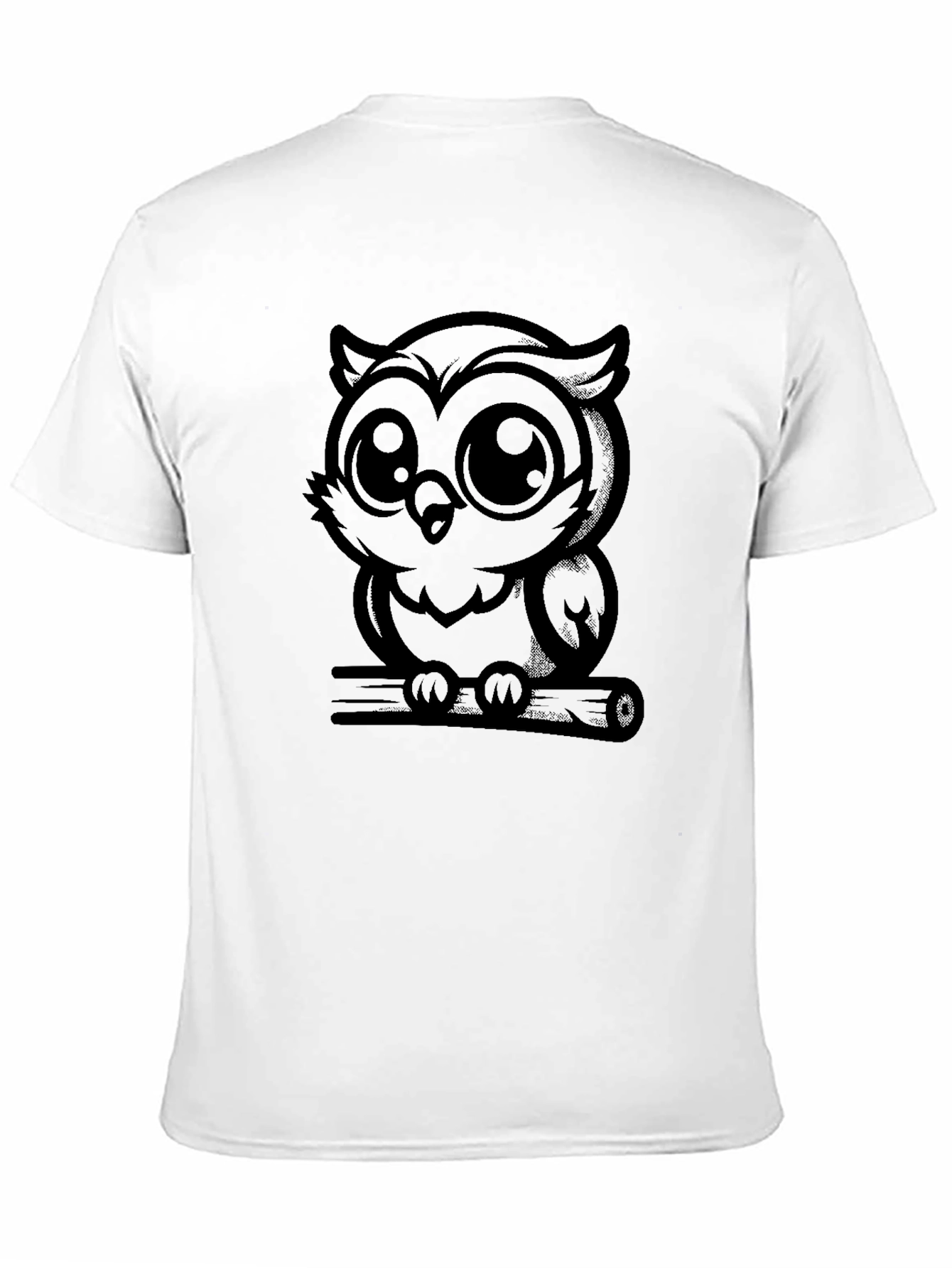 Black Owl Graphic Print Crew Neck T-Shirt view 11