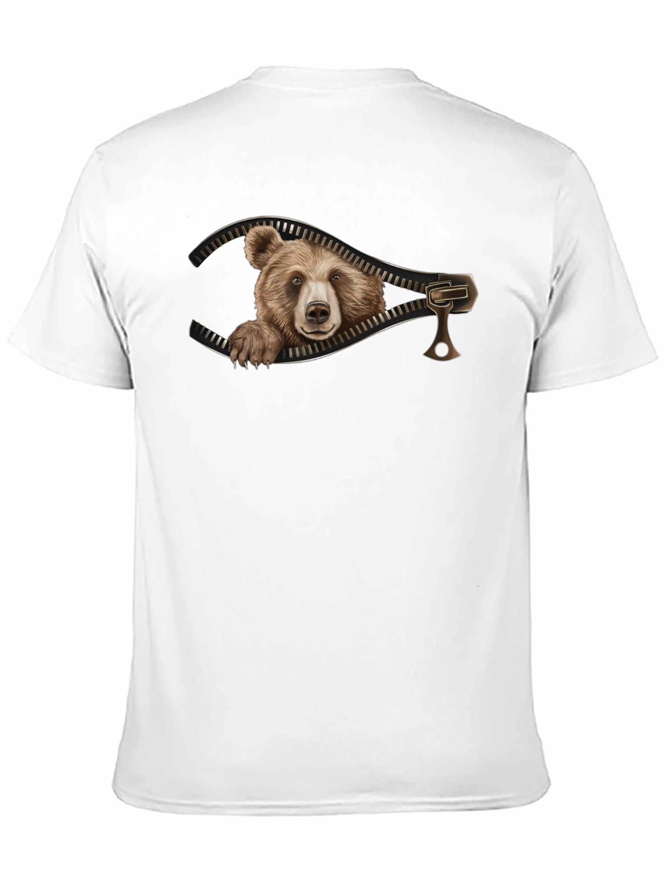 Black Bear Zipper Graphic Tee - Unique Design! view 11