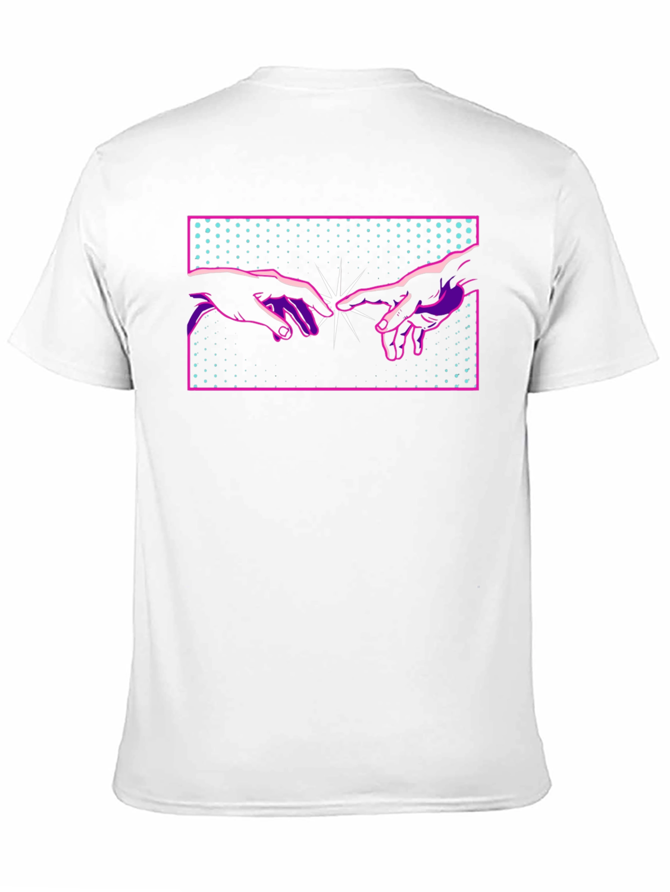 Black Creation Hands Graphic T-Shirt - Black Crew Neck view 11