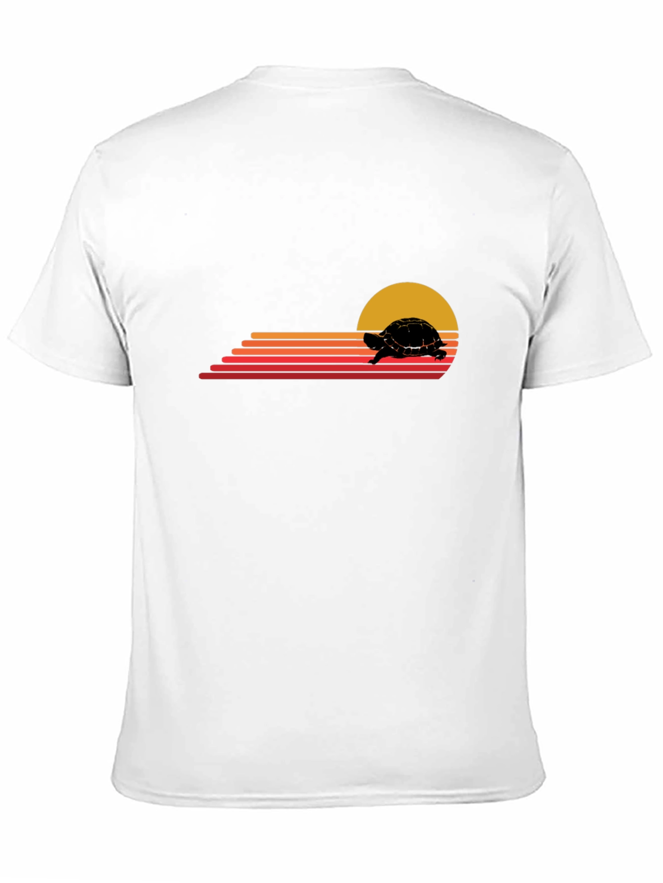 Black Retro Turtle Sunset Graphic Tee view 11
