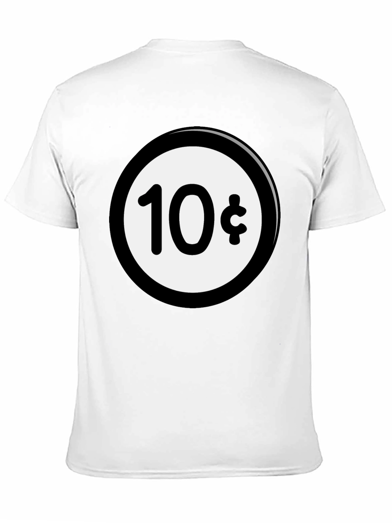 Black Novelty 10 Cent T-Shirt - Black Graphic Tee view 11
