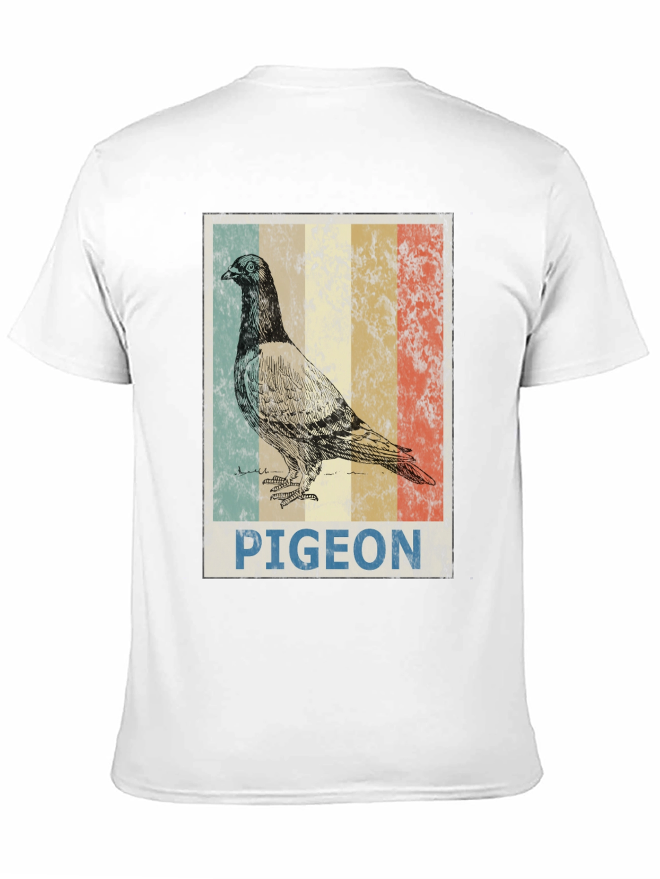 Black Vintage Pigeon Graphic T-Shirt - Cool Bird Design view 11
