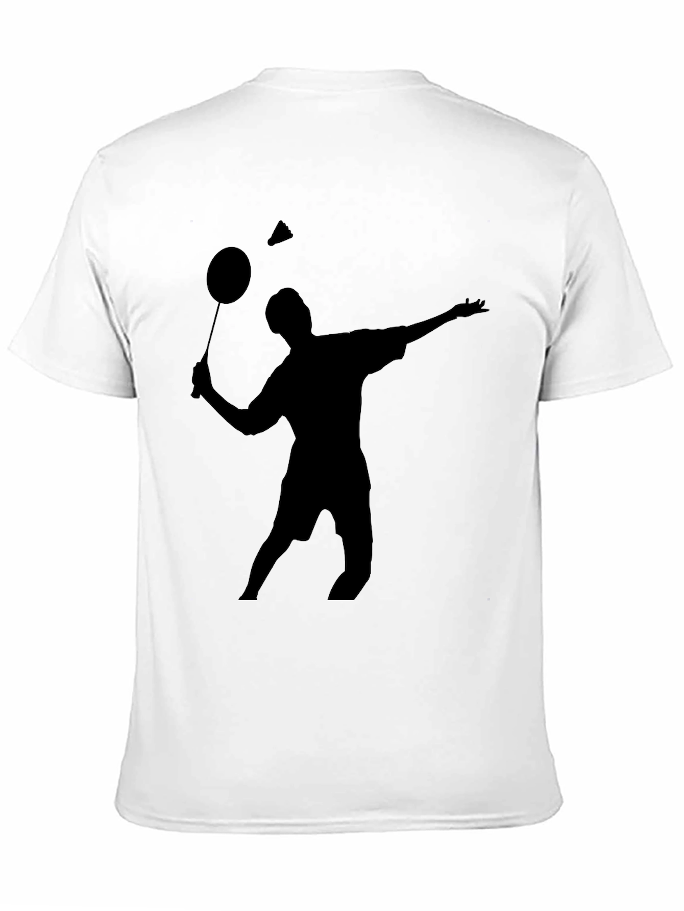 Black Badminton Player Graphic Tee - Black view 11