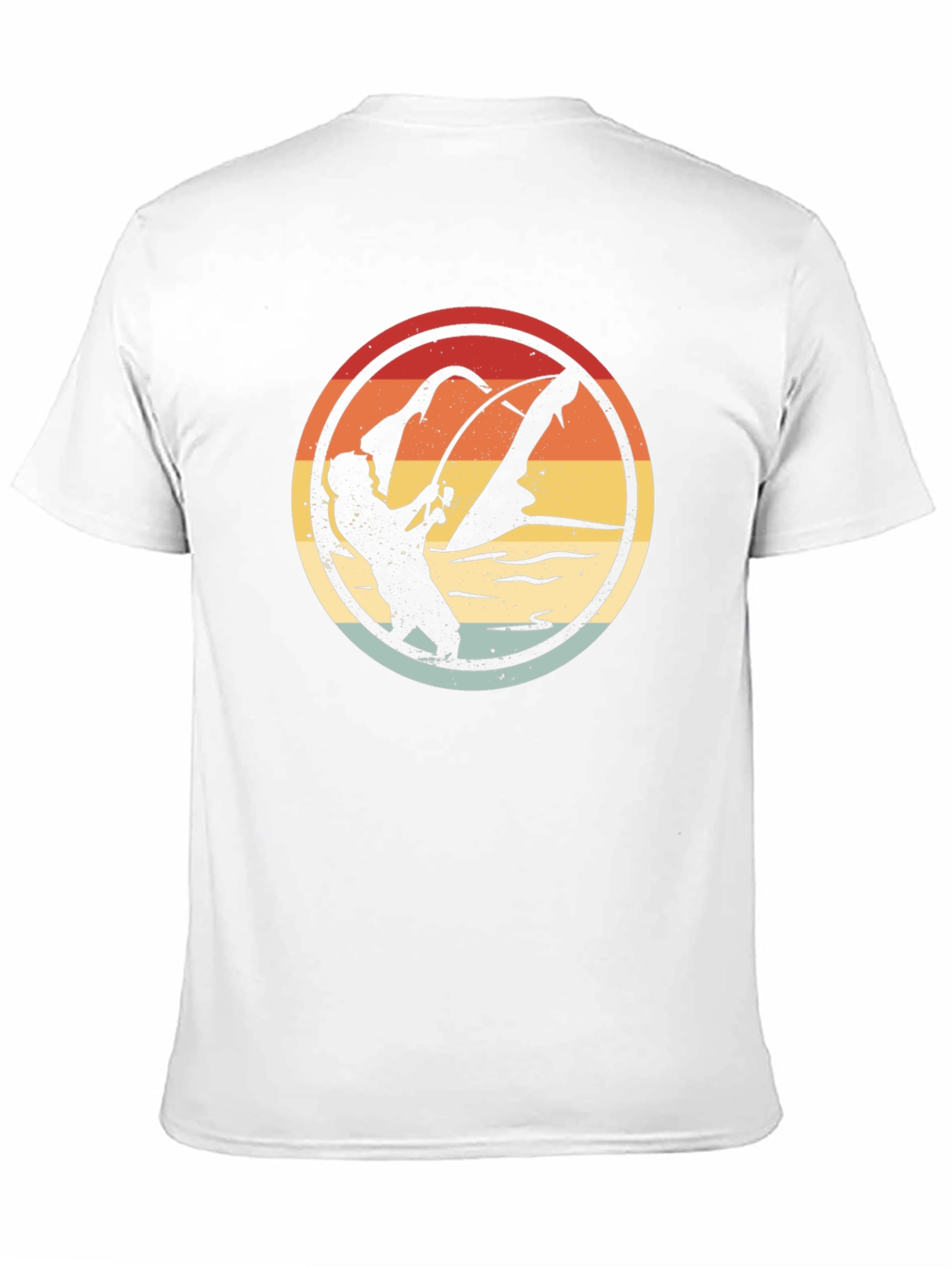 Black Retro Fishing Graphic Tee - Black Cotton Blend view 11