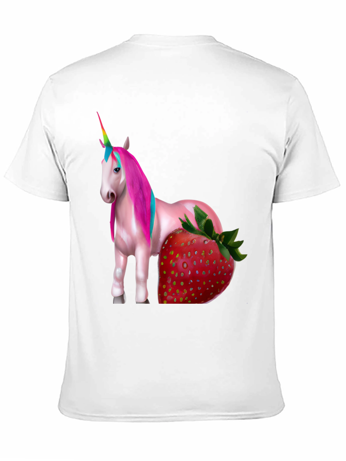 Black Unicorn Strawberry Graphic T-Shirt view 11