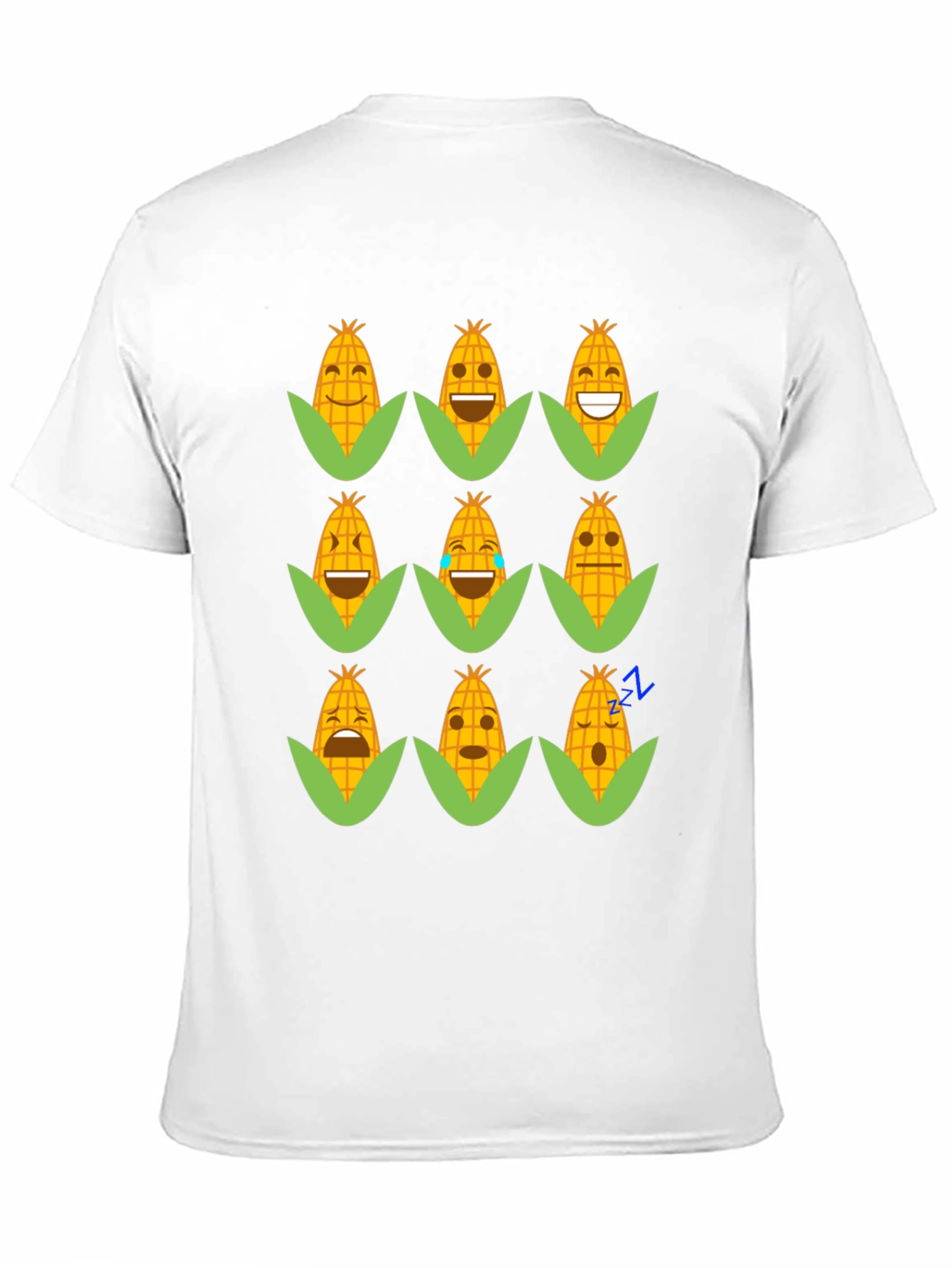 Black Emoji Corn Black T-Shirt - Fun Foodie Tee view 11