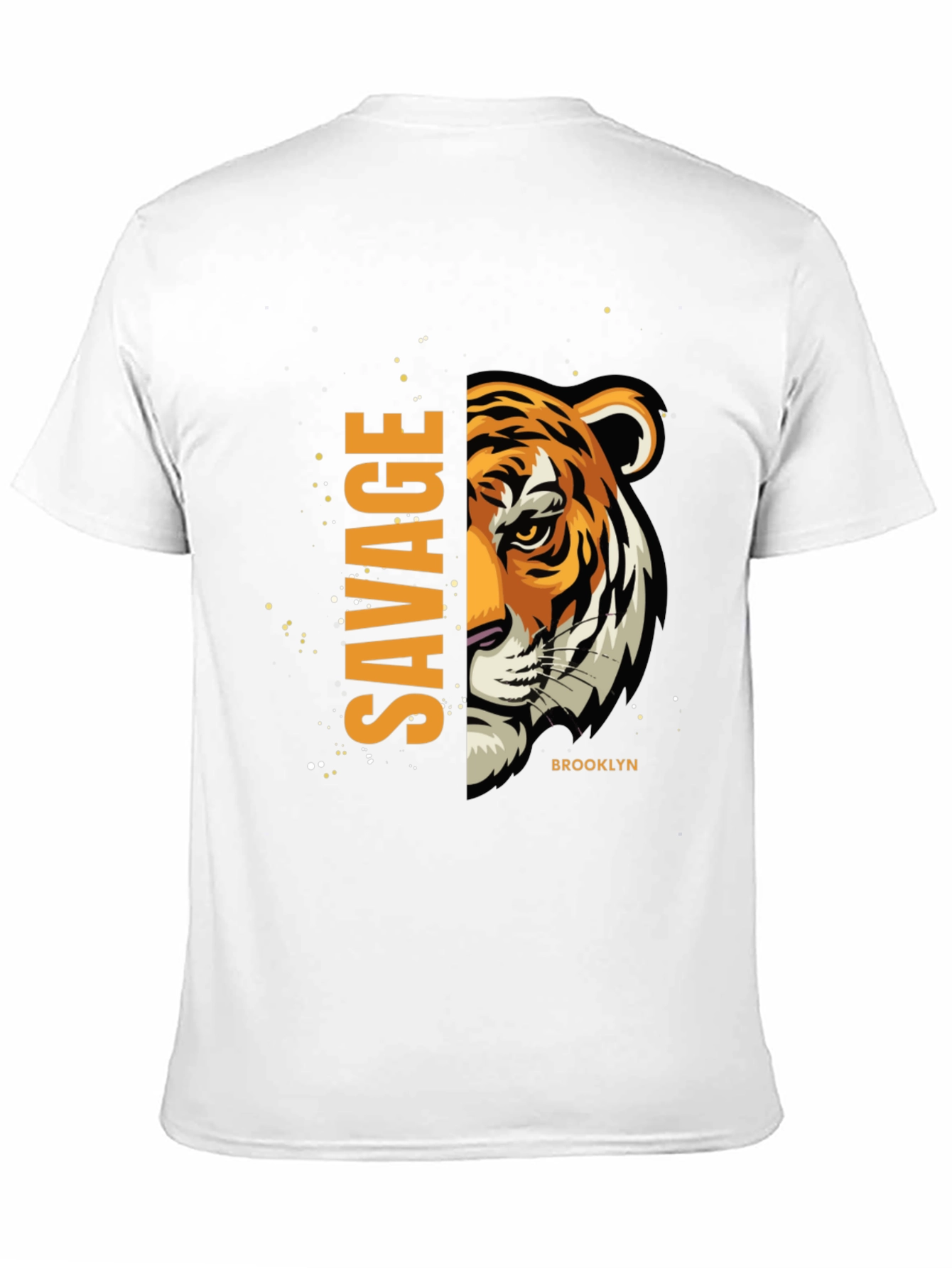 Black Savage Tiger Graphic Print T-Shirt view 11