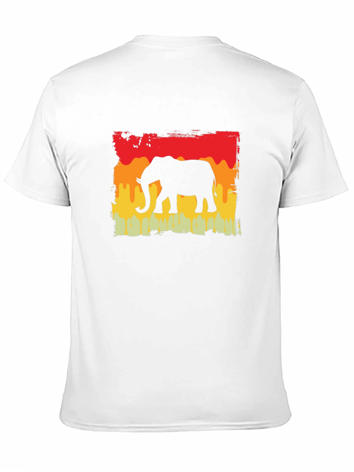 Black Elephant Silhouette Graphic Tee - Retro Style view 11