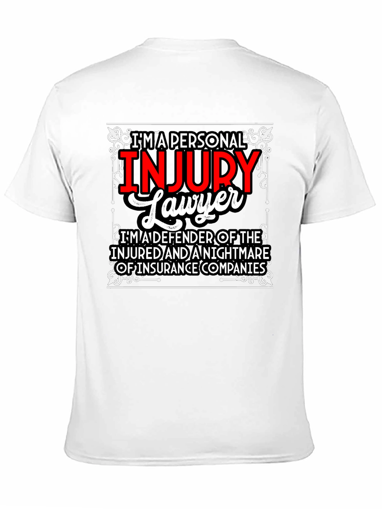 Black Personal Injury Lawyer T-Shirt view 11
