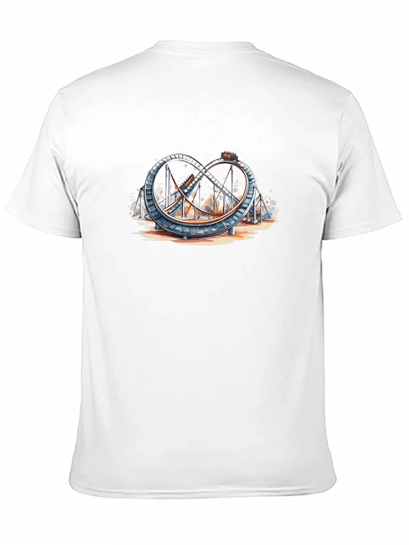 Black Roller Coaster Graphic Tee - Thrill Ride Design view 11