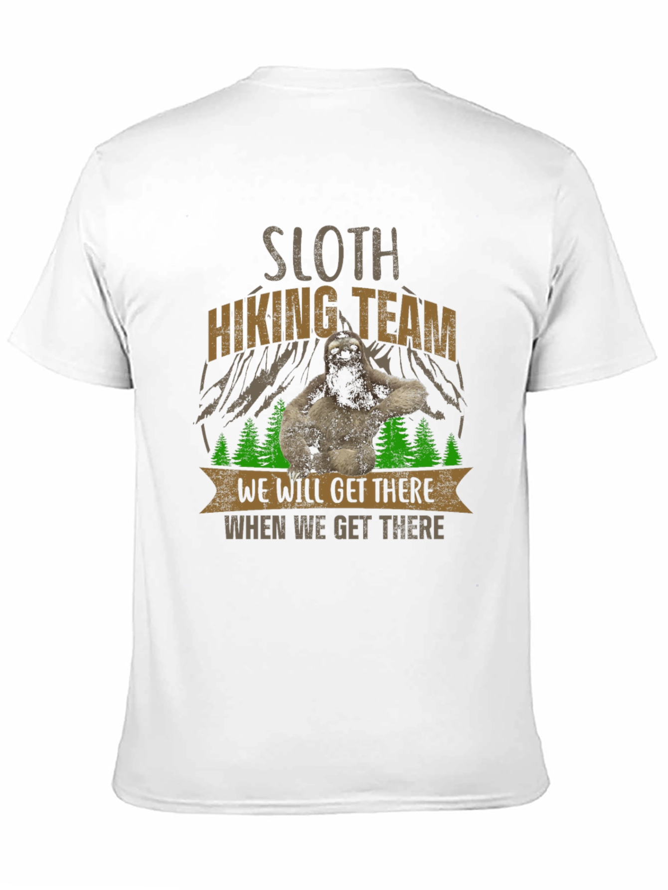 Black Sloth Hiking Team Tee - Funny Adventure Shirt view 11