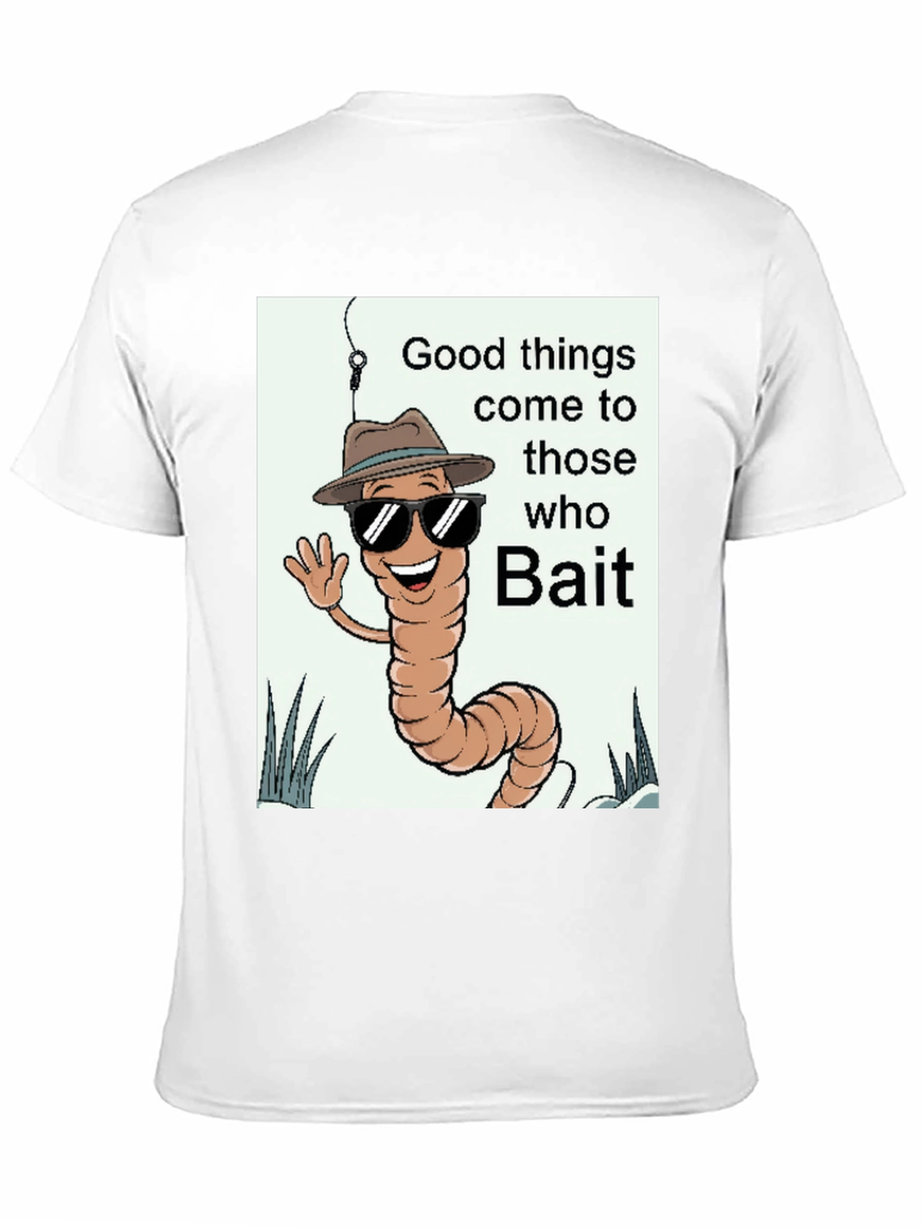 Black Good Things Come to Those Who Bait T-Shirt view 11