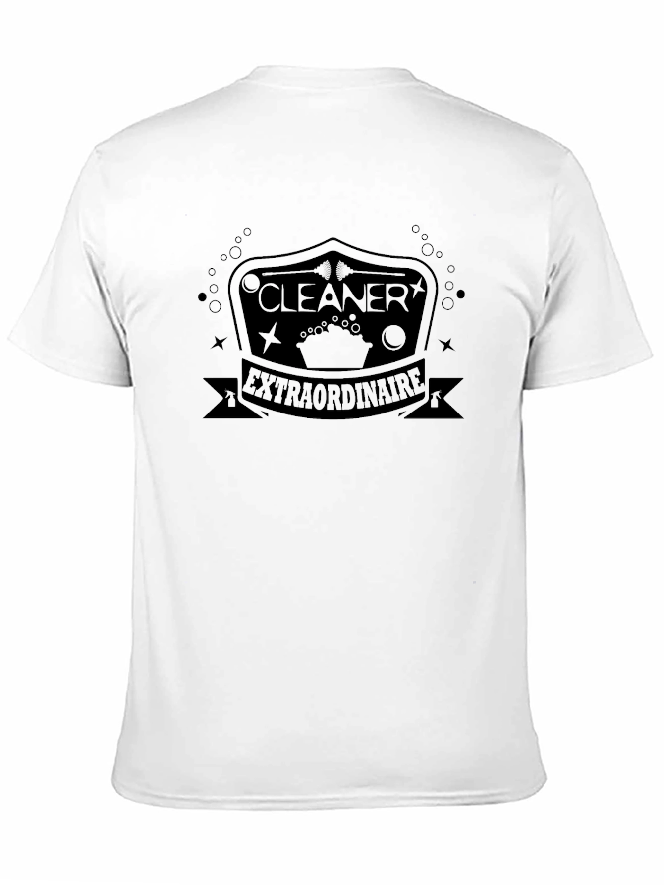Black Cleaner Extraordinaire Graphic Tee - Black Crew Neck T-Shirt view 11